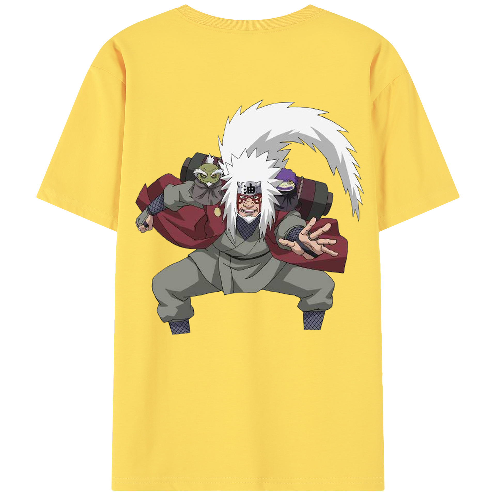 （画像用） NARUTO -ナルト- 自来也（じらいや） Jiraiya 綿100％半袖Tシャツ（背面プリント）