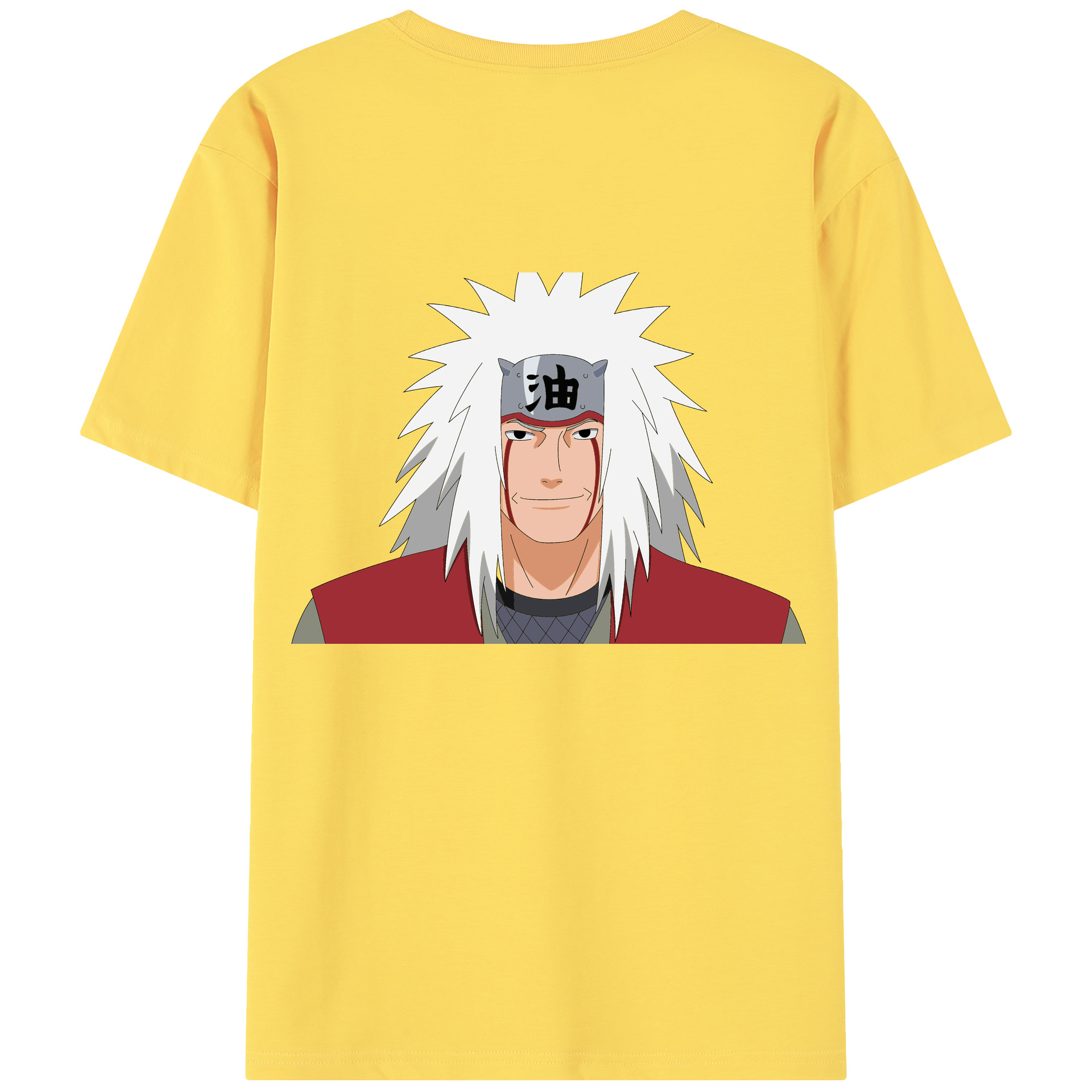 （画像用） NARUTO -ナルト- 自来也（じらいや） Jiraiya 綿100％半袖Tシャツ（背面プリント）