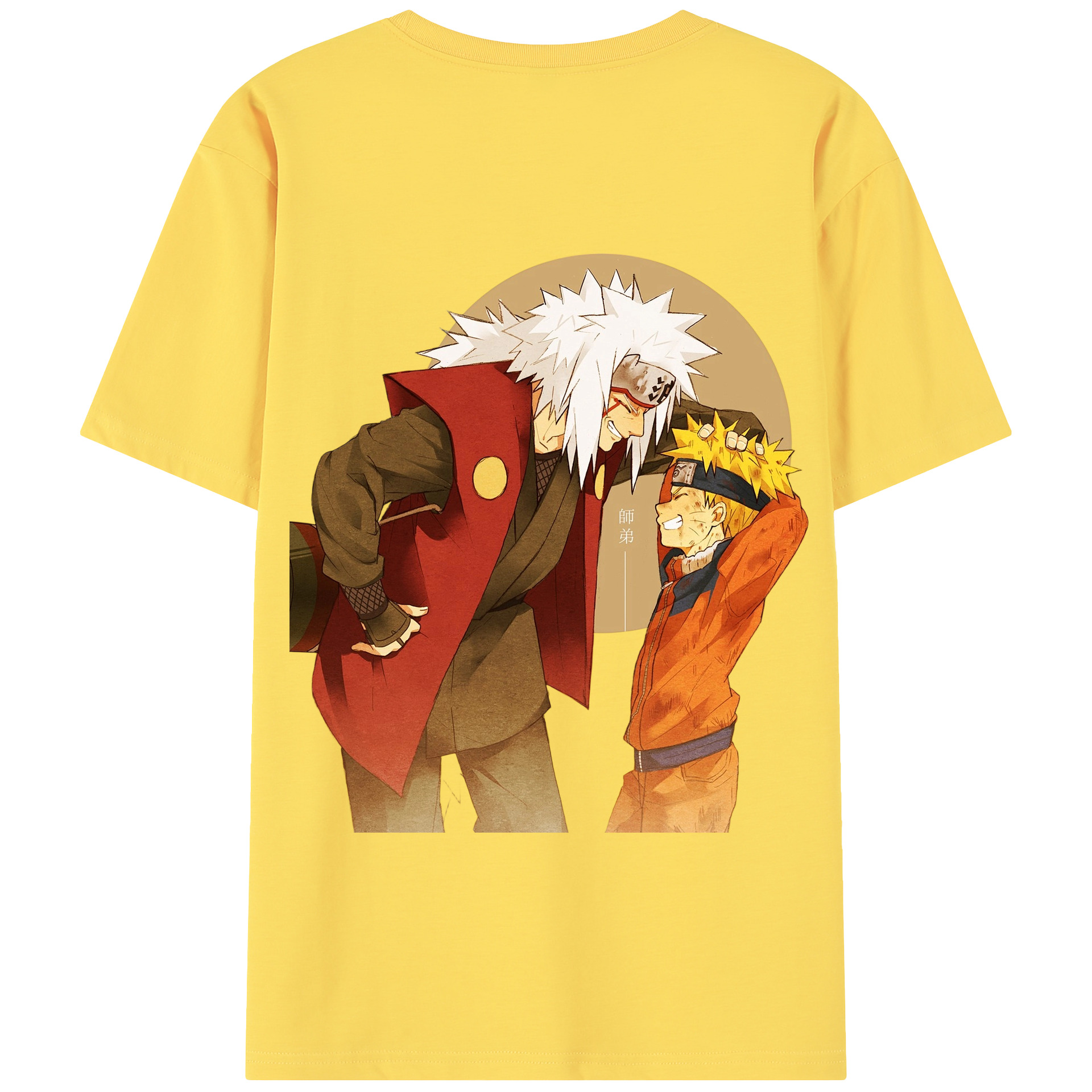 （画像用） NARUTO -ナルト- 自来也（じらいや） Jiraiya 綿100％半袖Tシャツ（背面プリント）
