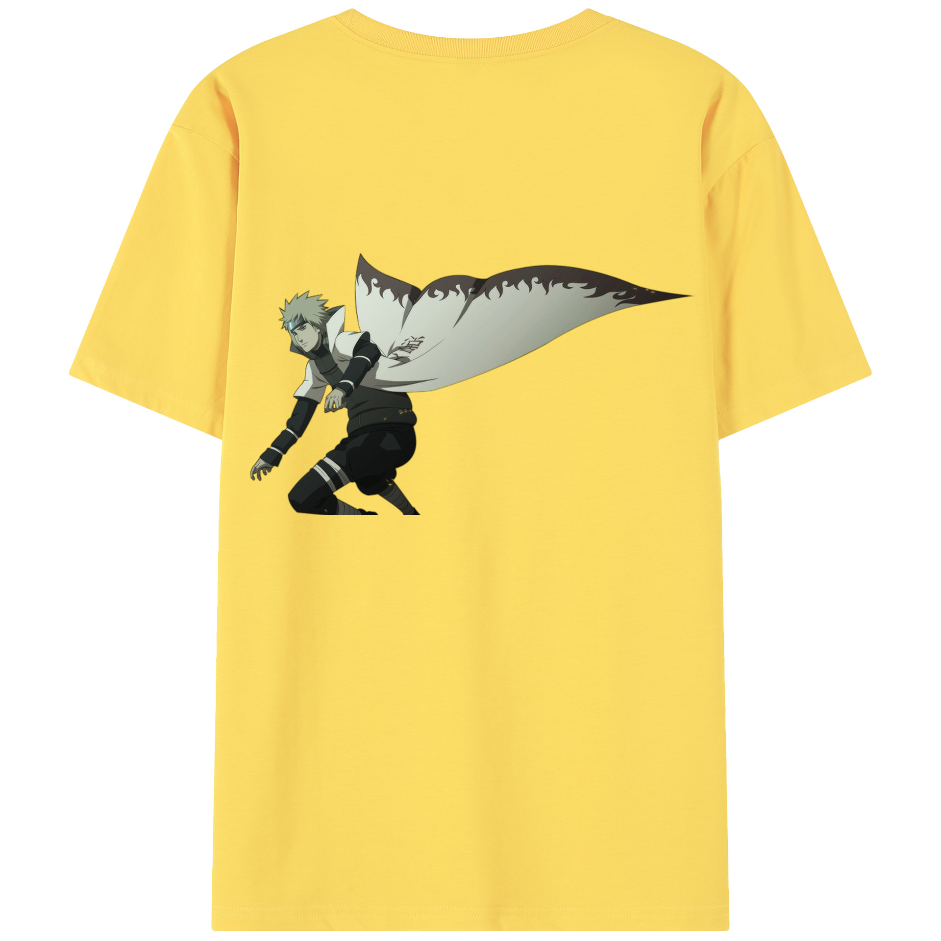（画像用） NARUTO -ナルト- 波風 ミナト Namikaze Minato 綿100％半袖Tシャツ（背面プリント）