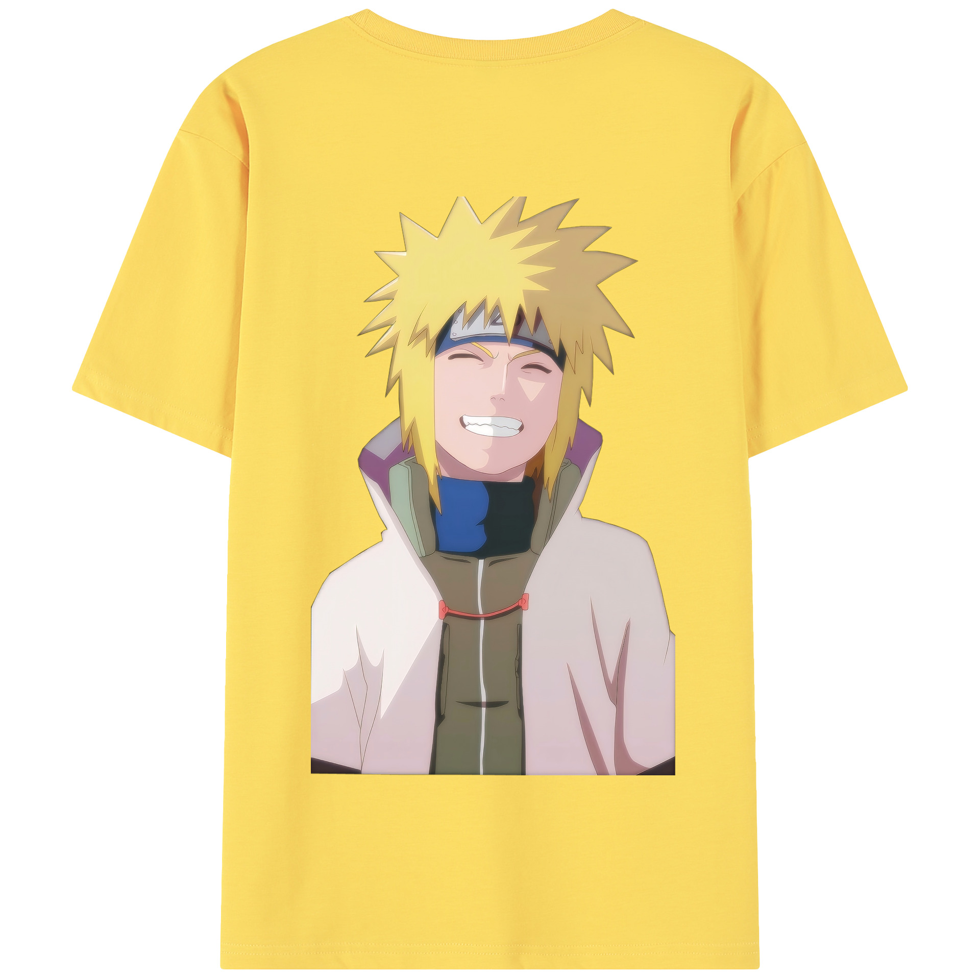 （画像用） NARUTO -ナルト- 波風 ミナト Namikaze Minato 綿100％半袖Tシャツ（背面プリント）