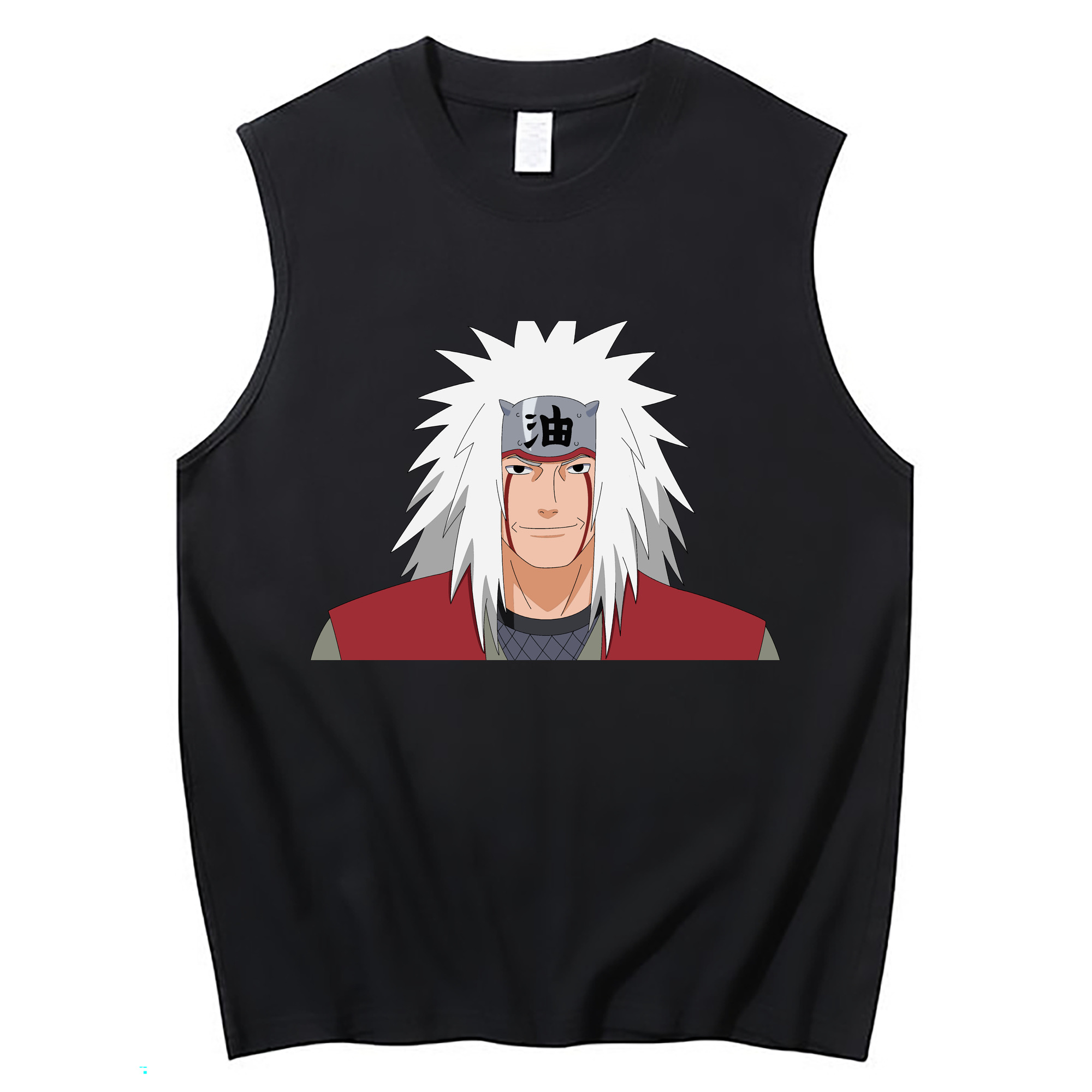 （画像用） NARUTO -ナルト- 自来也（じらいや） Jiraiya コットン100％タンクトップ（フロントプリント）