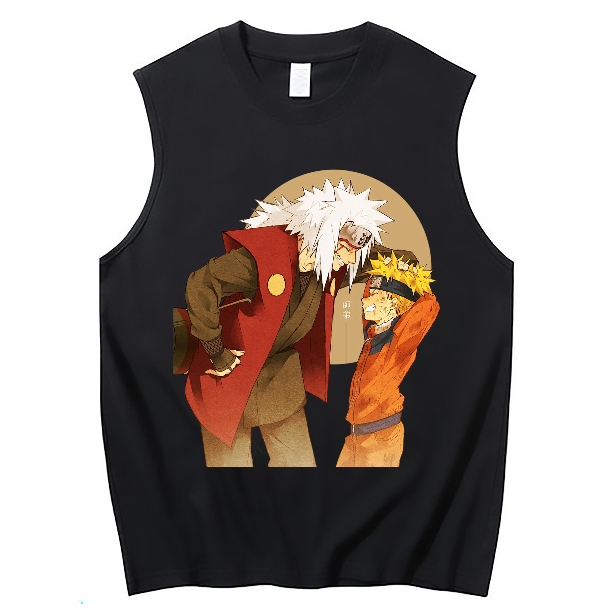 （画像用） NARUTO -ナルト- 自来也（じらいや） Jiraiya コットン100％タンクトップ（フロントプリント）