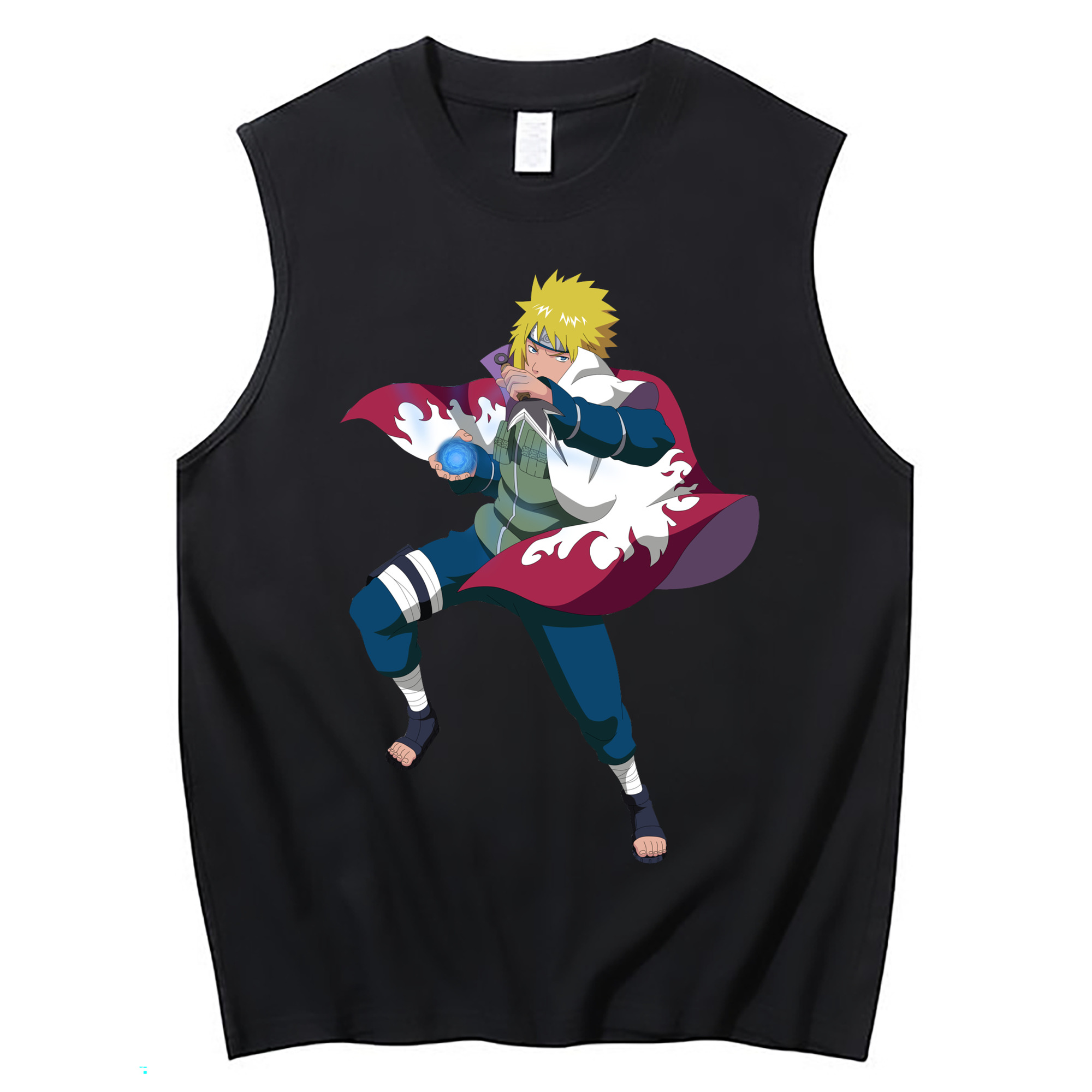 （画像用） NARUTO -ナルト- 波風 ミナト Namikaze Minato コットン100％タンクトップ（フロントプリント）
