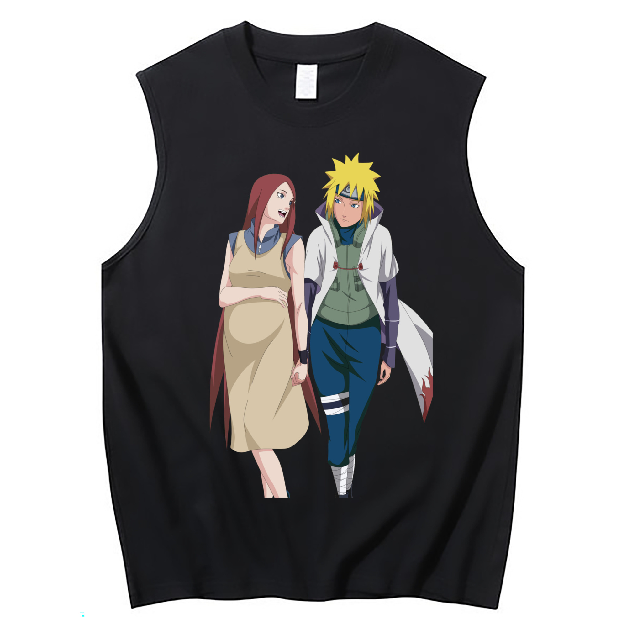 （画像用） NARUTO -ナルト- 波風 ミナト Namikaze Minato コットン100％タンクトップ（フロントプリント）