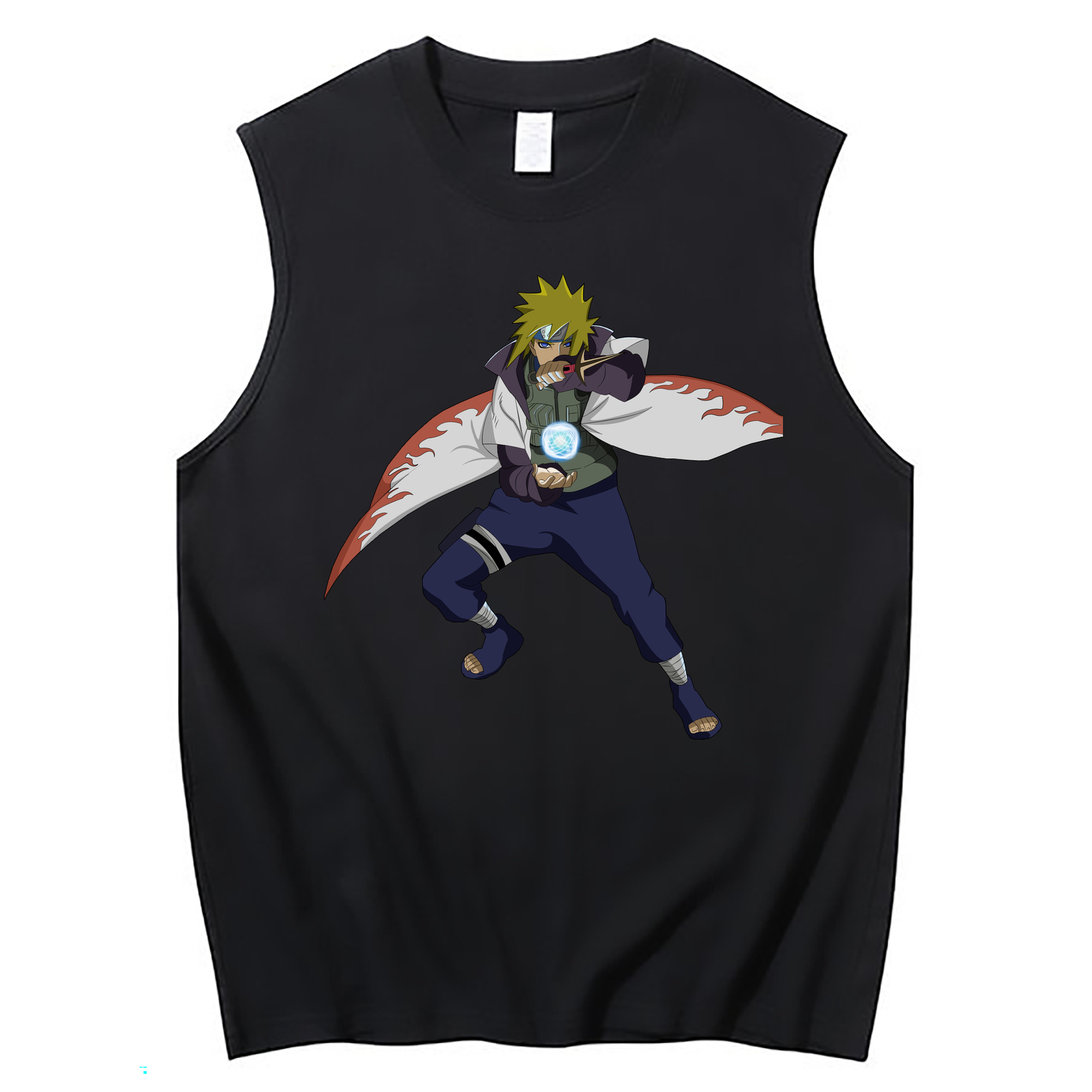 （画像用） NARUTO -ナルト- 波風 ミナト Namikaze Minato コットン100％タンクトップ（フロントプリント）