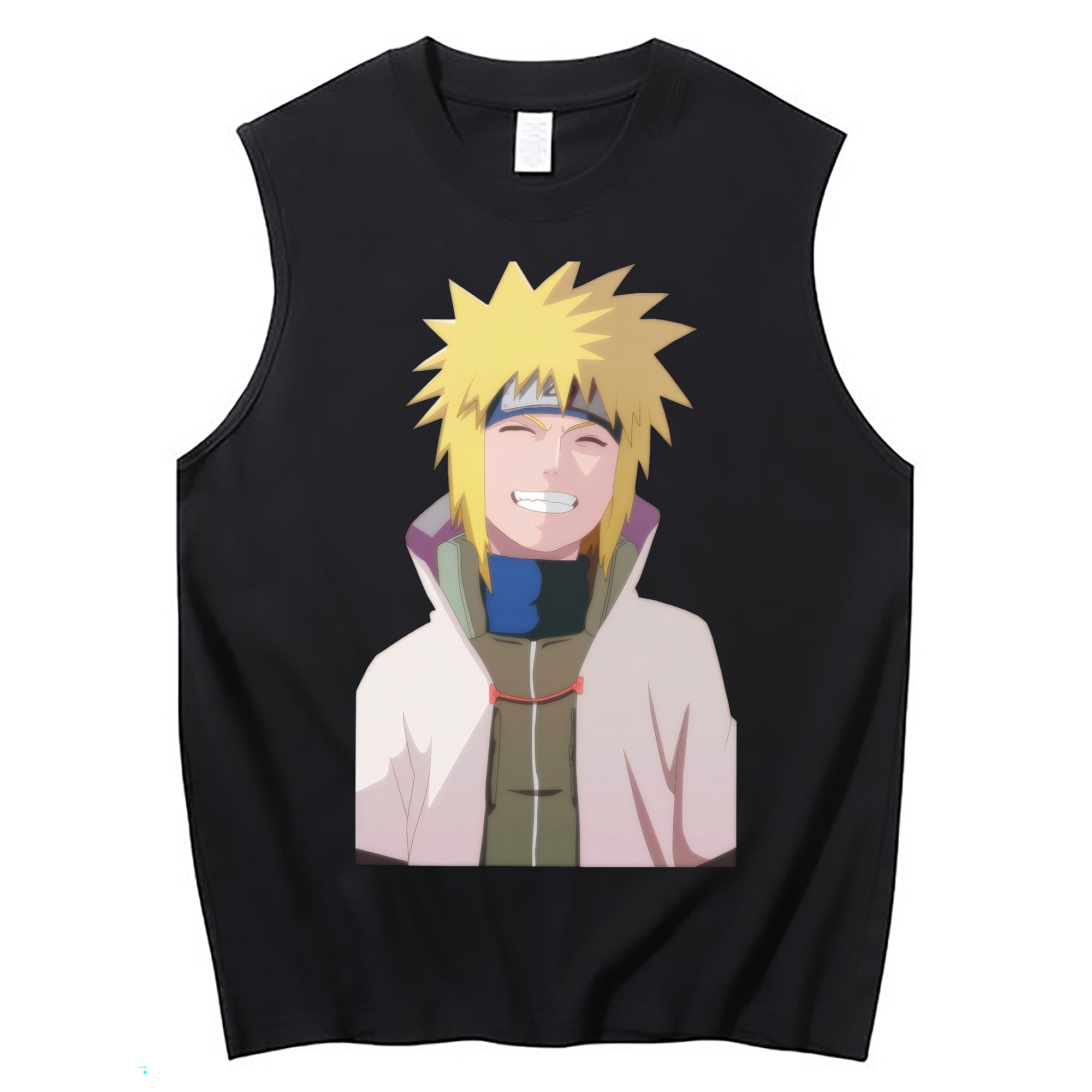 （画像用） NARUTO -ナルト- 波風 ミナト Namikaze Minato コットン100％タンクトップ（フロントプリント）