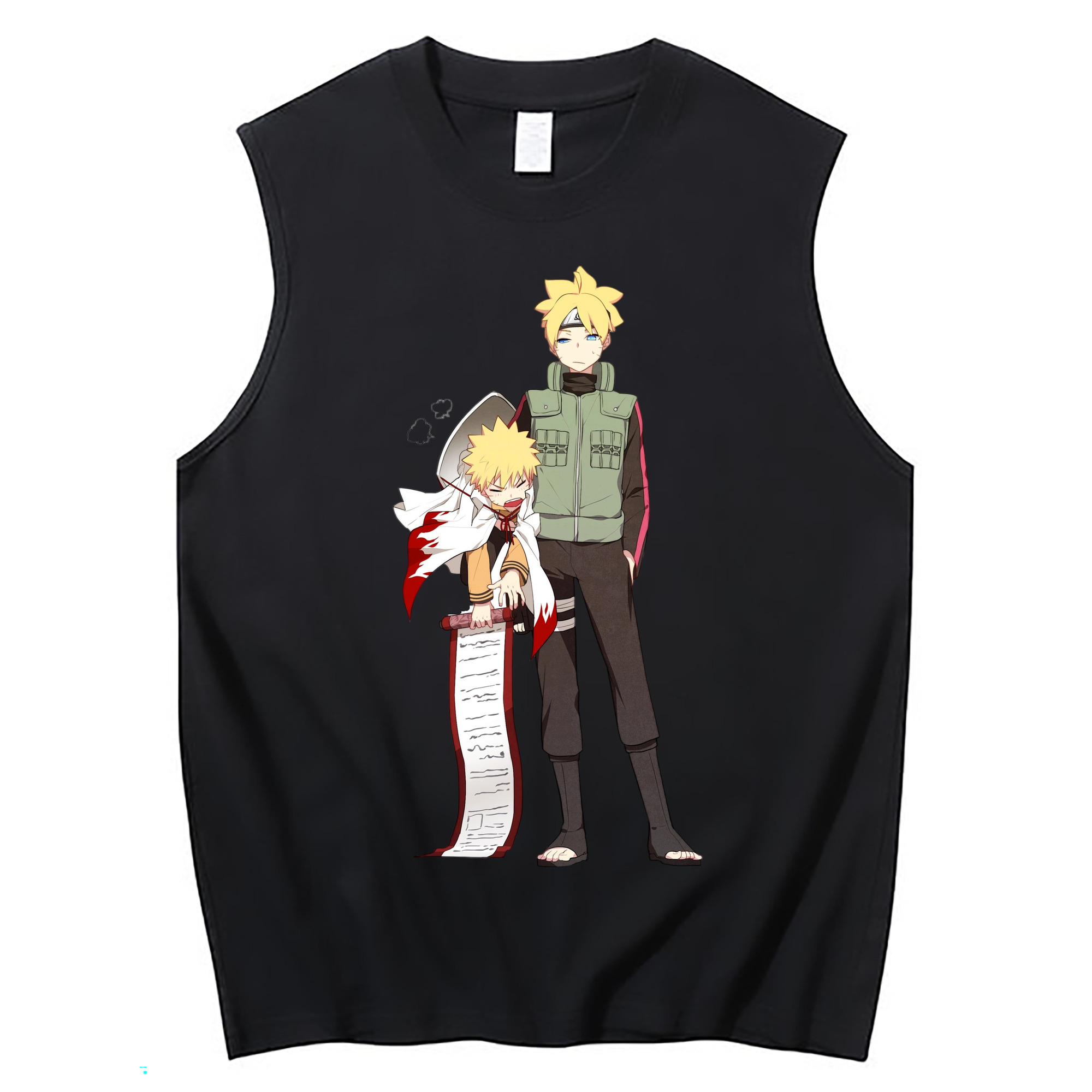 （画像用） NARUTO -ナルト- 波風 ミナト Namikaze Minato コットン100％タンクトップ（フロントプリント）