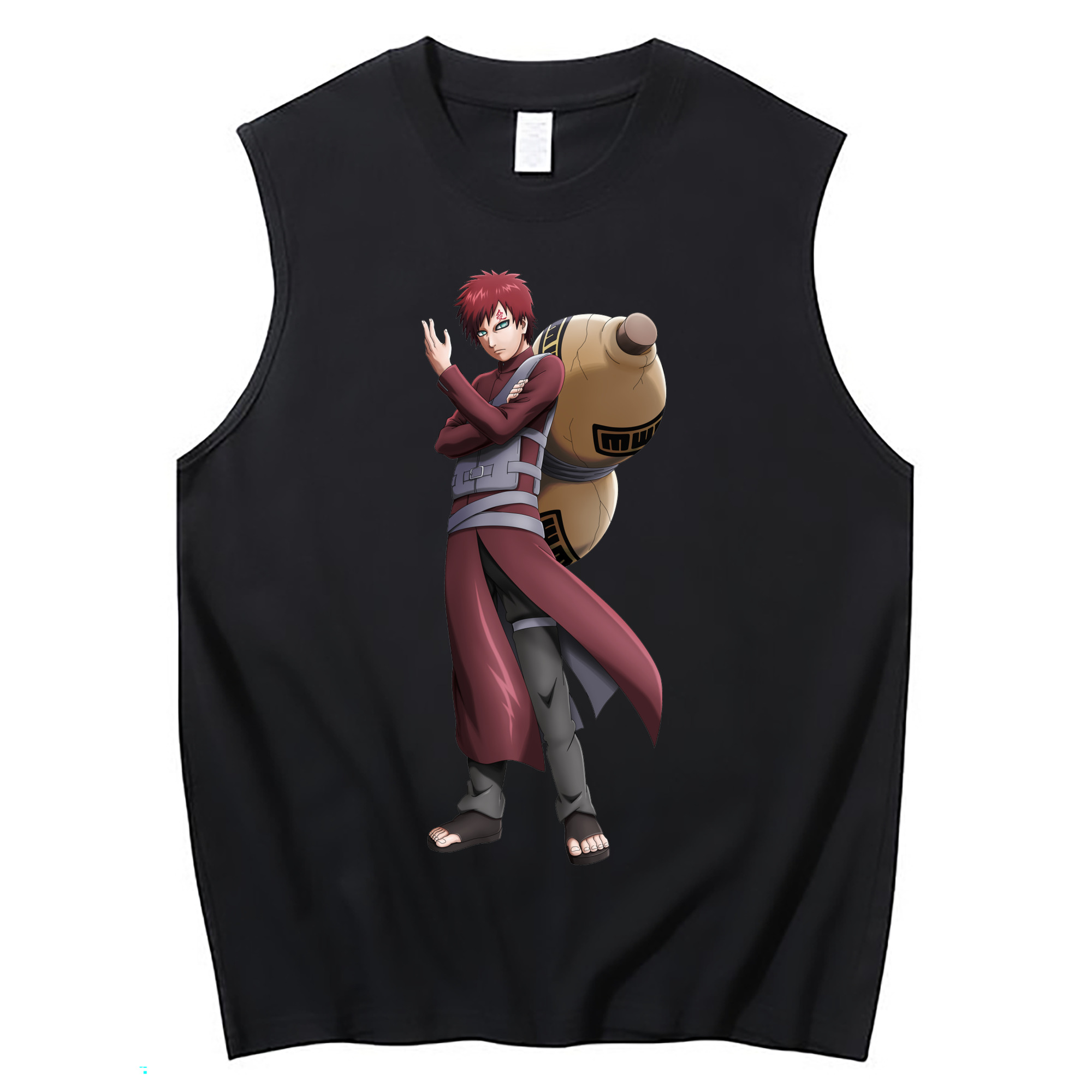 （画像用） NARUTO -ナルト- ガアラ Gaara コットン100％タンクトップ（フロントプリント）