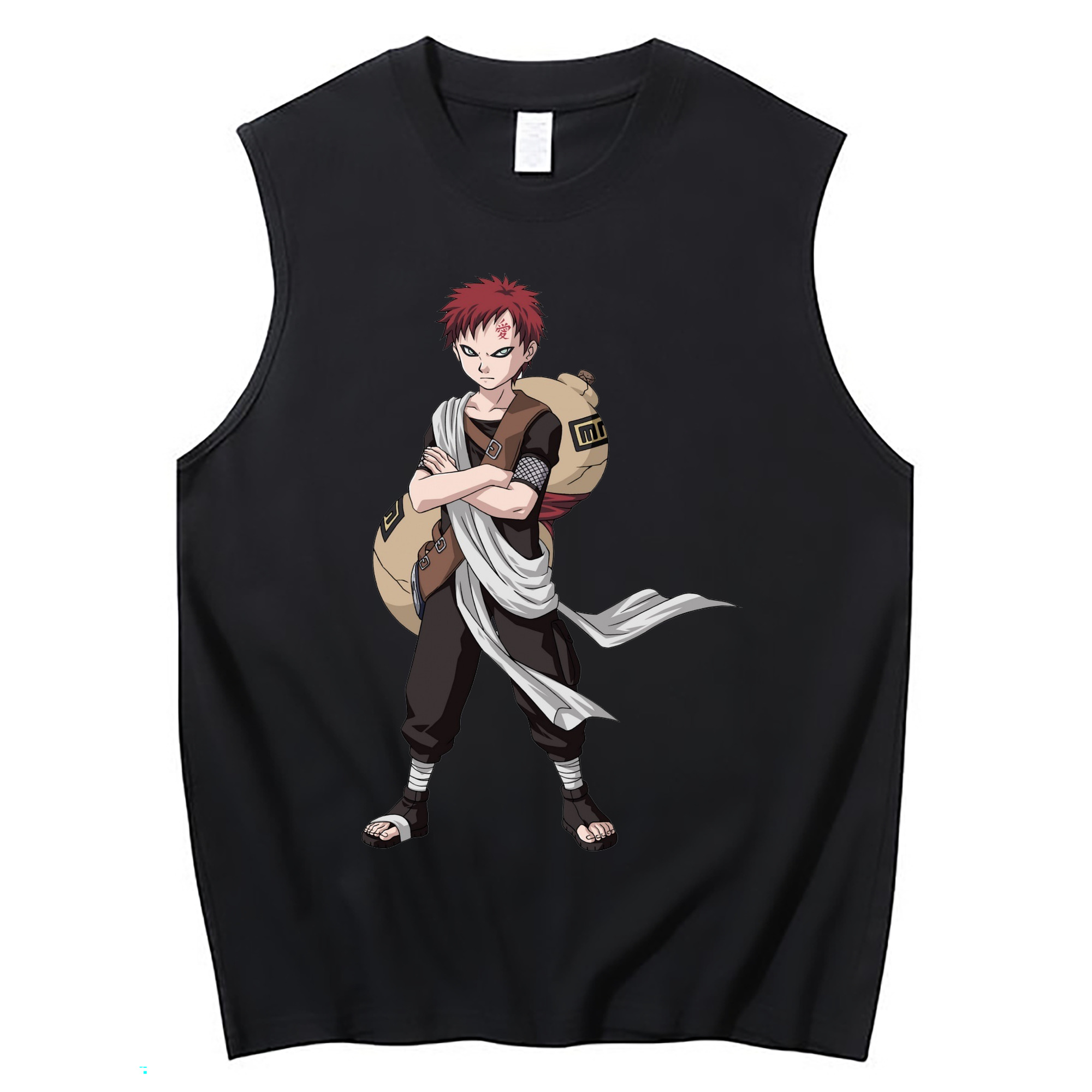 （画像用） NARUTO -ナルト- ガアラ Gaara コットン100％タンクトップ（フロントプリント）