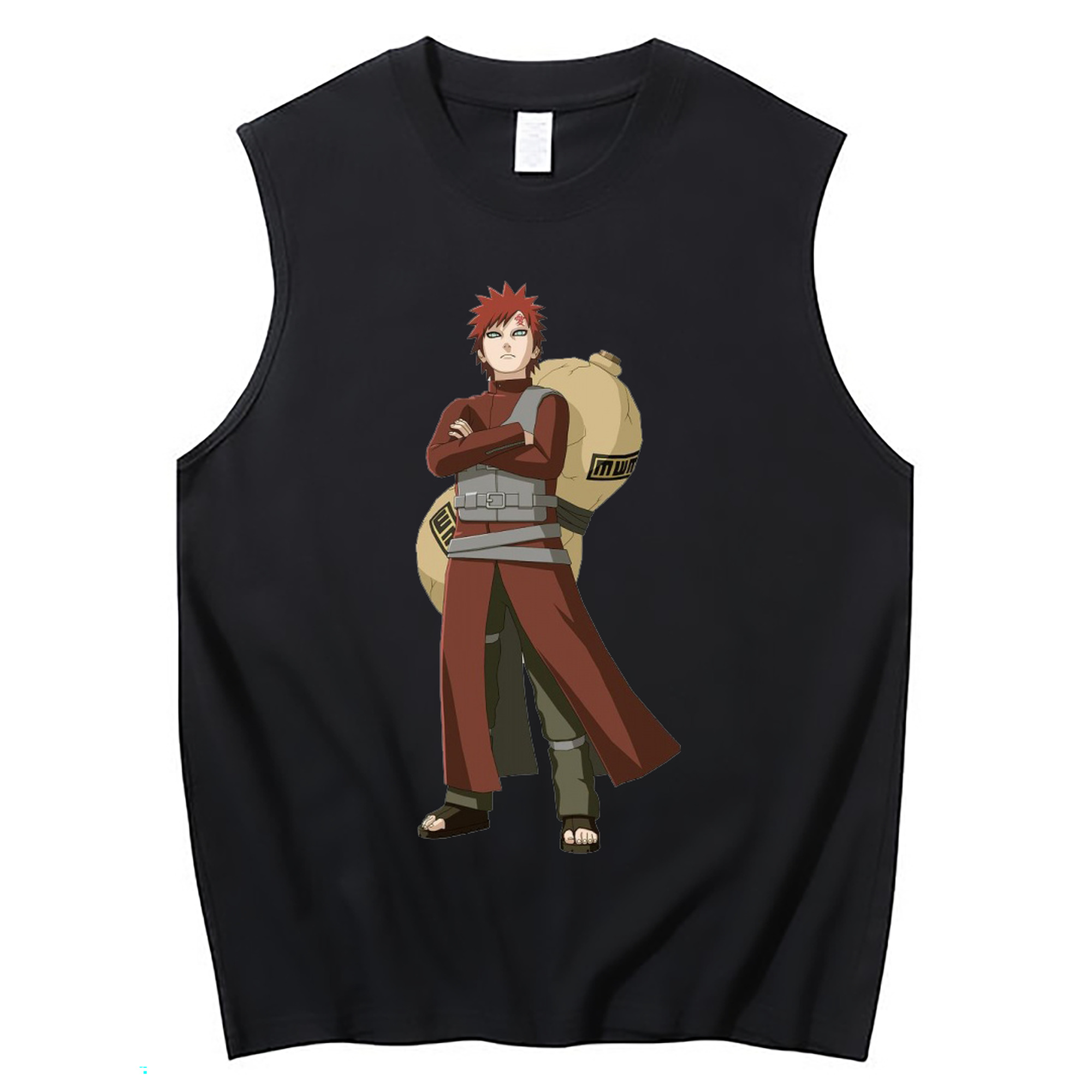 （画像用） NARUTO -ナルト- ガアラ Gaara コットン100％タンクトップ（フロントプリント）