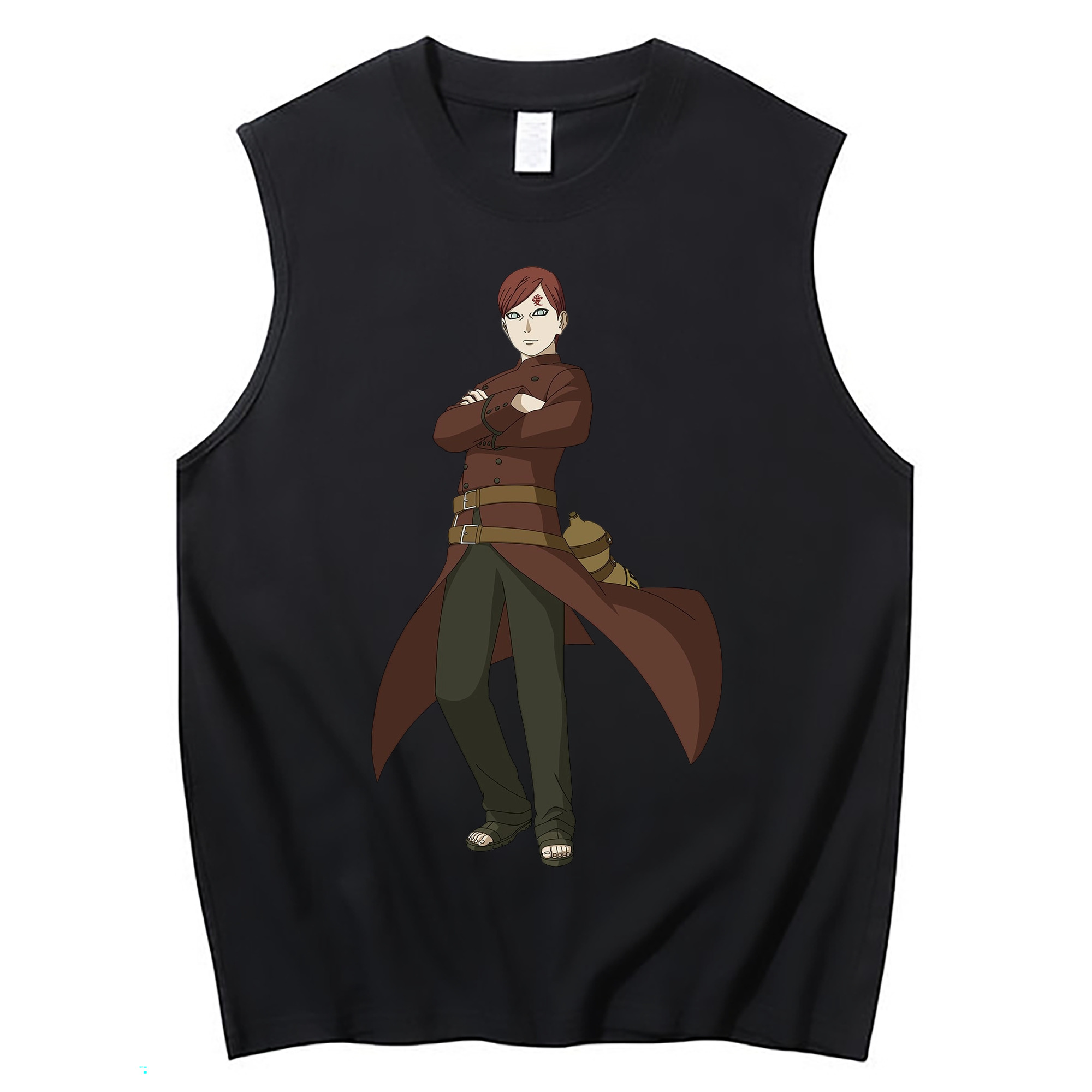 （画像用） NARUTO -ナルト- ガアラ Gaara コットン100％タンクトップ（フロントプリント）
