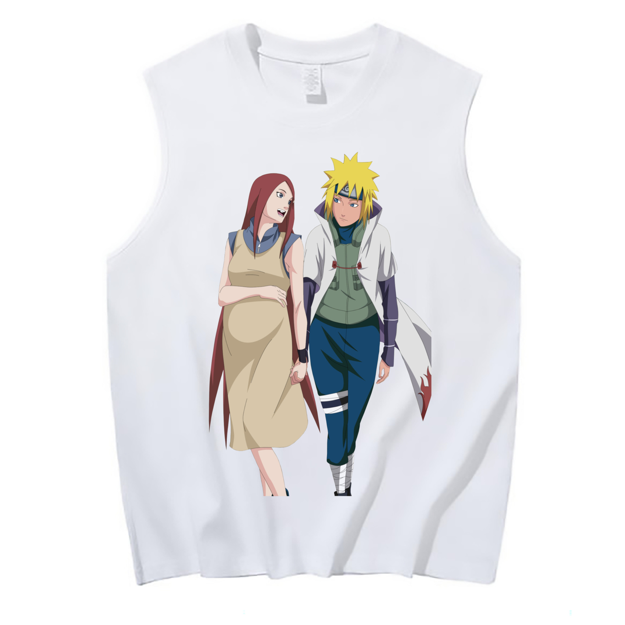 （画像用） NARUTO -ナルト- 波風 ミナト Namikaze Minato コットン100％タンクトップ（フロントプリント）
