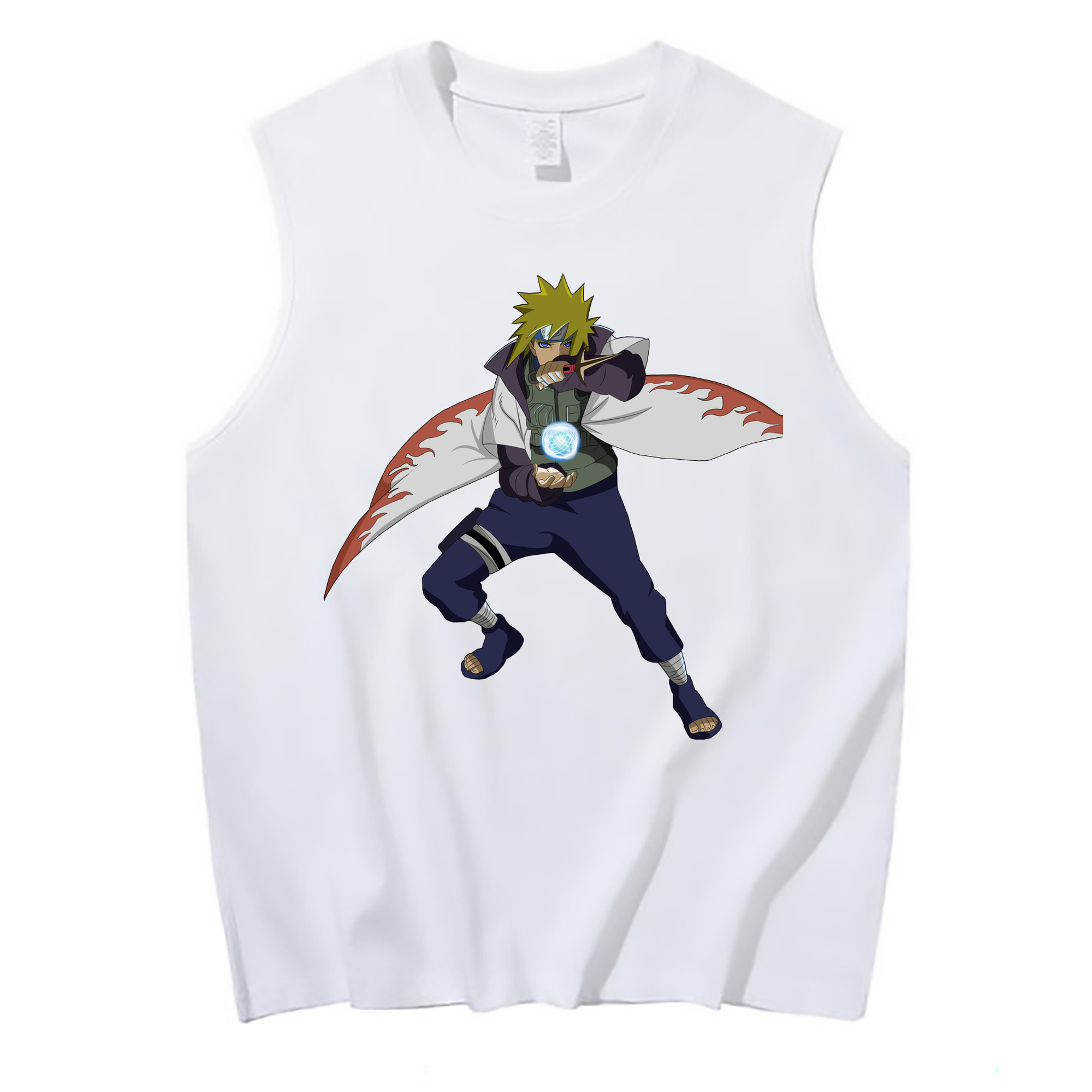 （画像用） NARUTO -ナルト- 波風 ミナト Namikaze Minato コットン100％タンクトップ（フロントプリント）