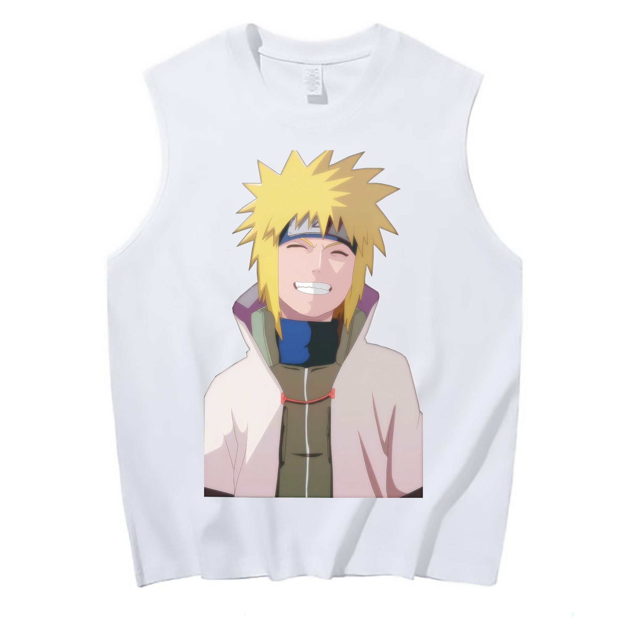 （画像用） NARUTO -ナルト- 波風 ミナト Namikaze Minato コットン100％タンクトップ（フロントプリント）
