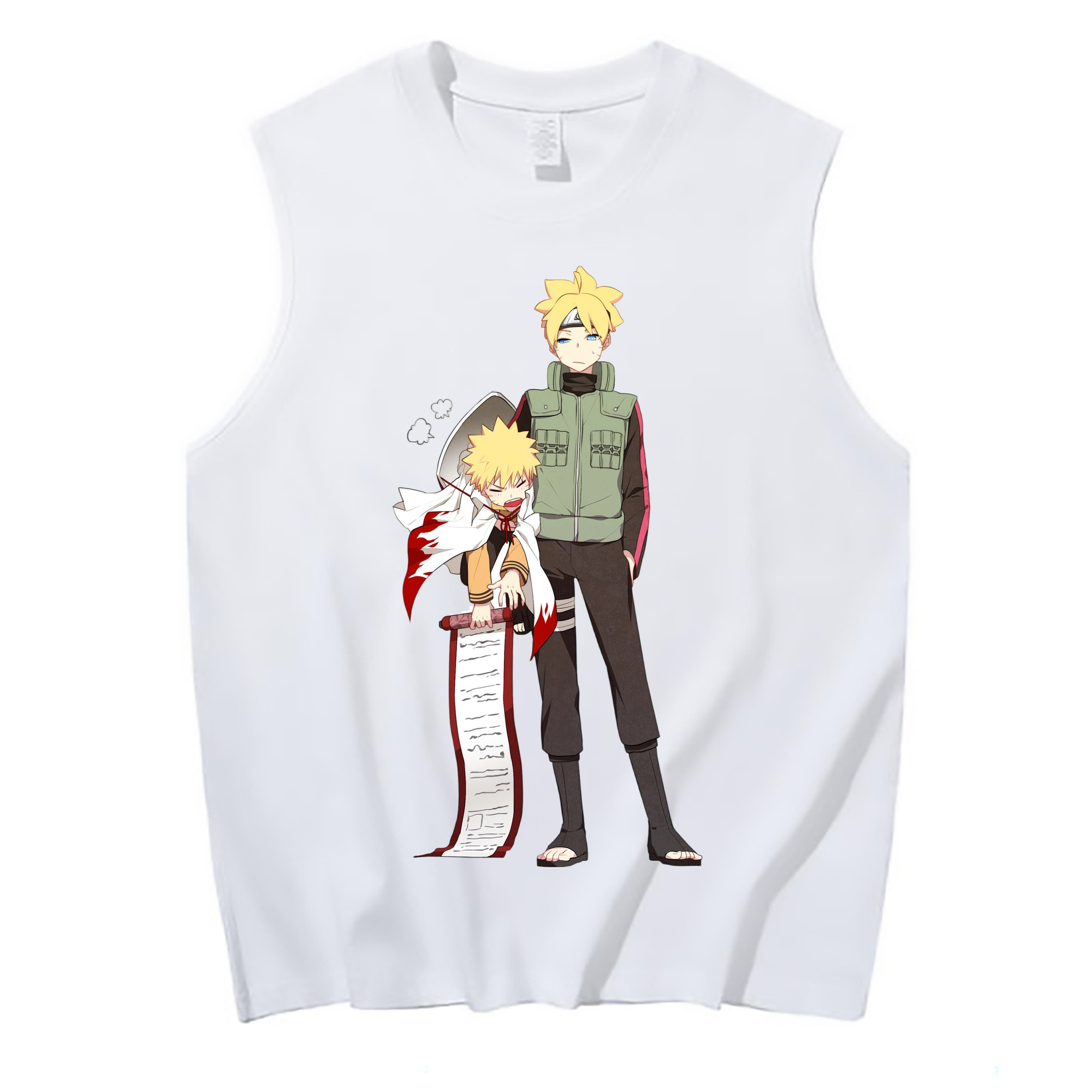 （画像用） NARUTO -ナルト- 波風 ミナト Namikaze Minato コットン100％タンクトップ（フロントプリント）