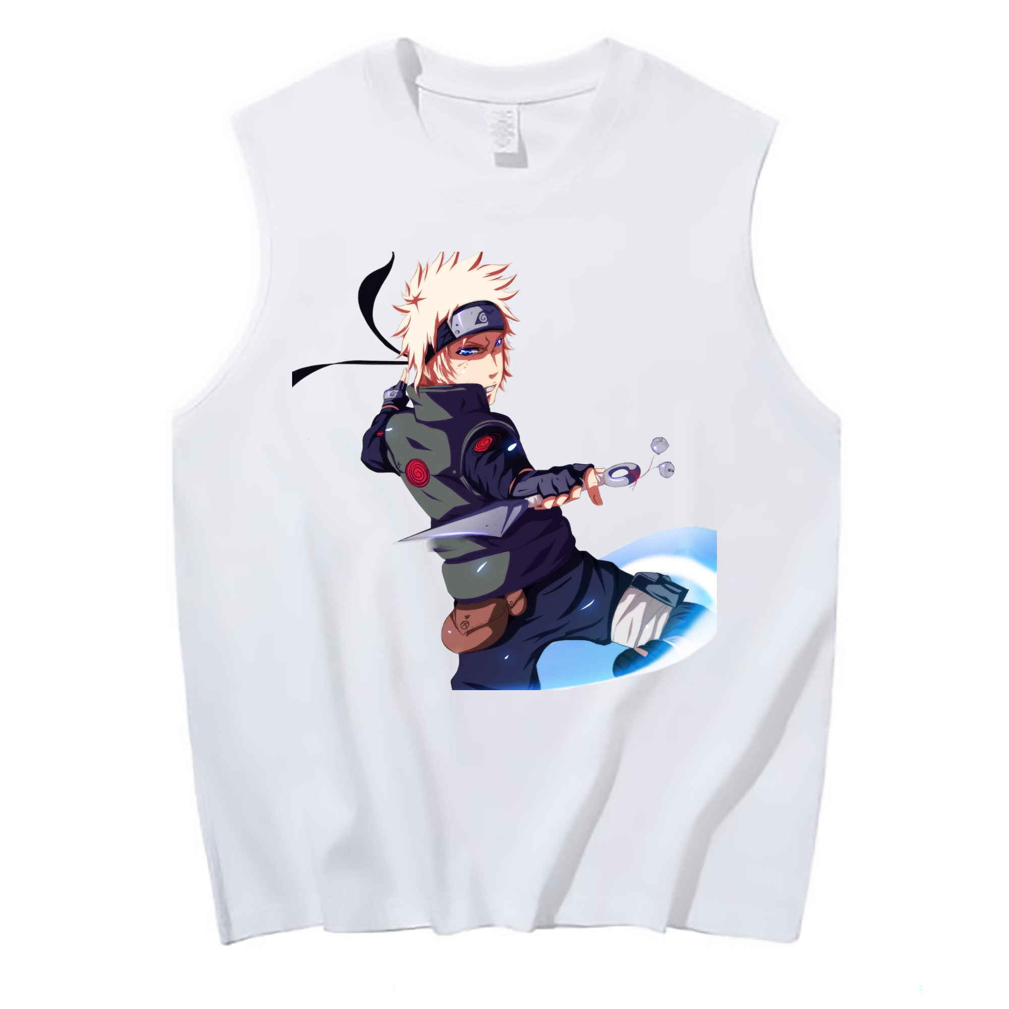 （画像用） NARUTO -ナルト- 波風 ミナト Namikaze Minato コットン100％タンクトップ（フロントプリント）