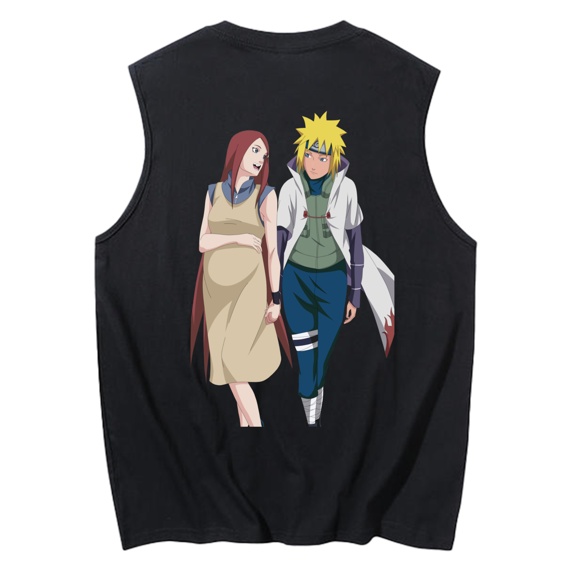 （画像用） NARUTO -ナルト- 波風 ミナト Namikaze Minato コットン100％タンクトップ（背面プリント）