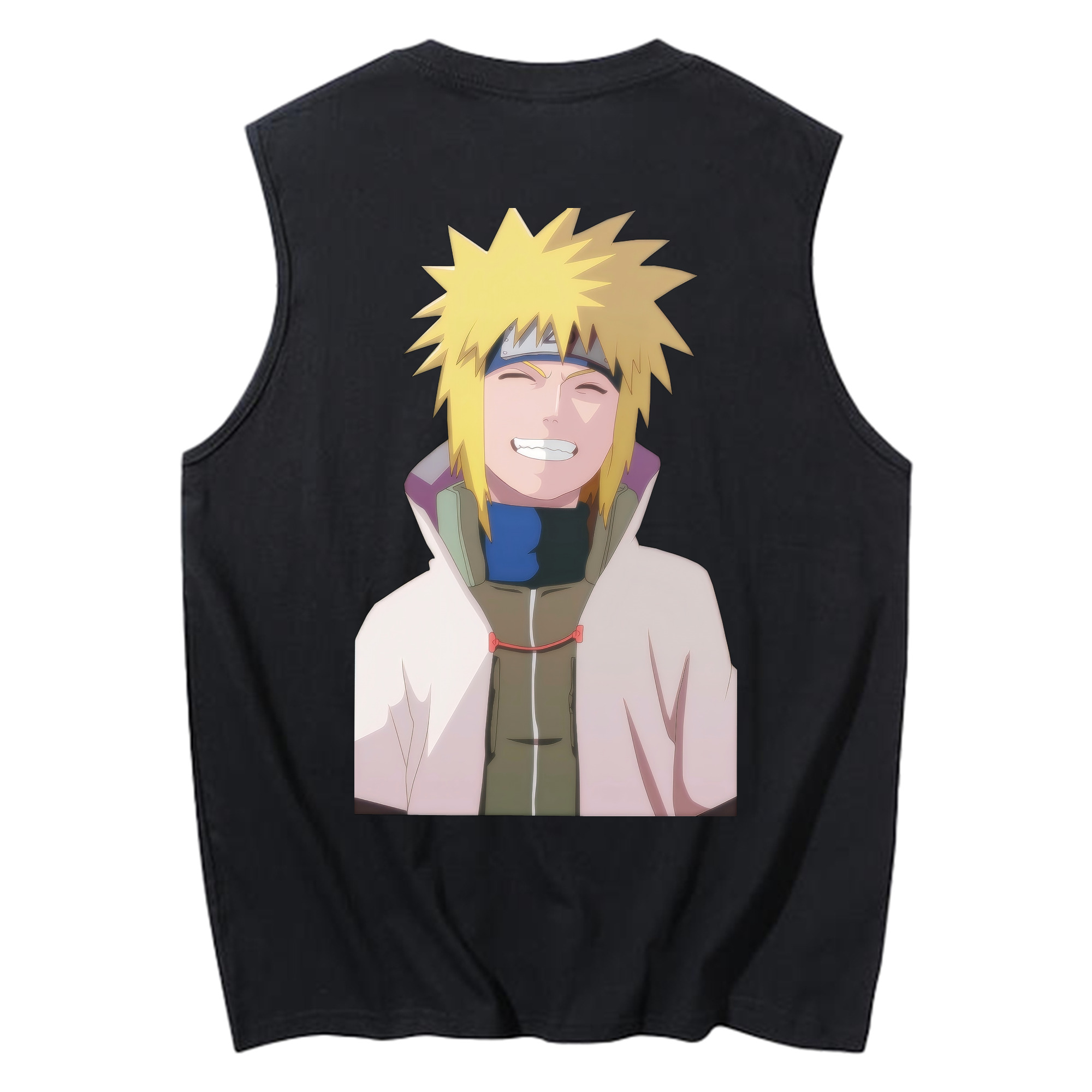 （画像用） NARUTO -ナルト- 波風 ミナト Namikaze Minato コットン100％タンクトップ（背面プリント）
