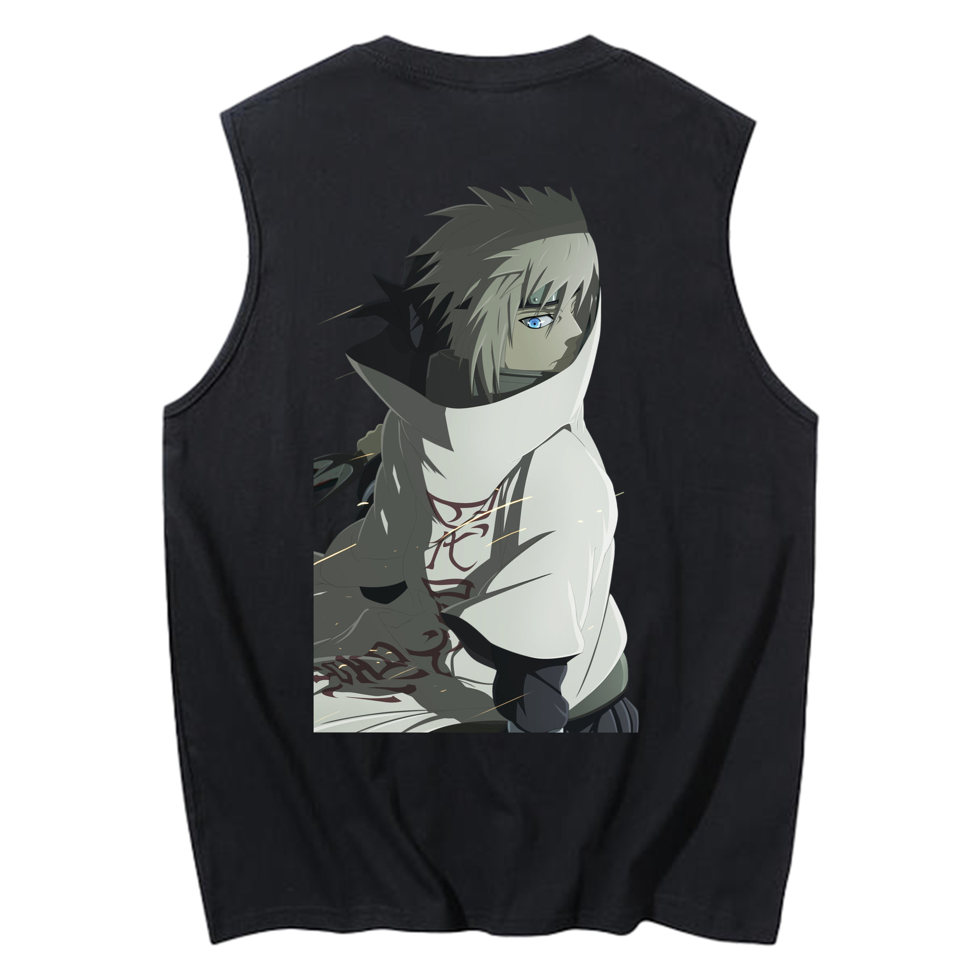 （画像用） NARUTO -ナルト- 波風 ミナト Namikaze Minato コットン100％タンクトップ（背面プリント）
