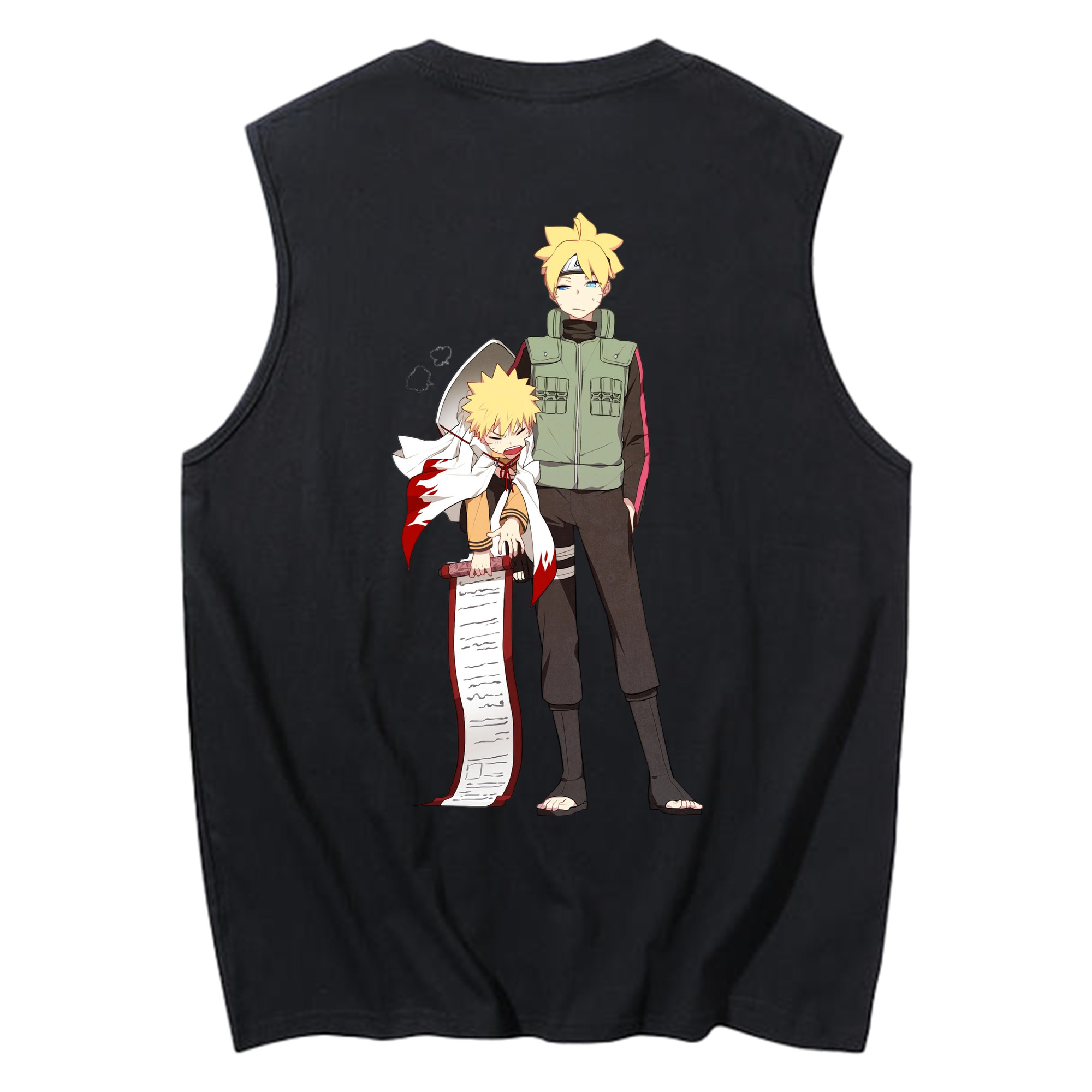 （画像用） NARUTO -ナルト- 波風 ミナト Namikaze Minato コットン100％タンクトップ（背面プリント）