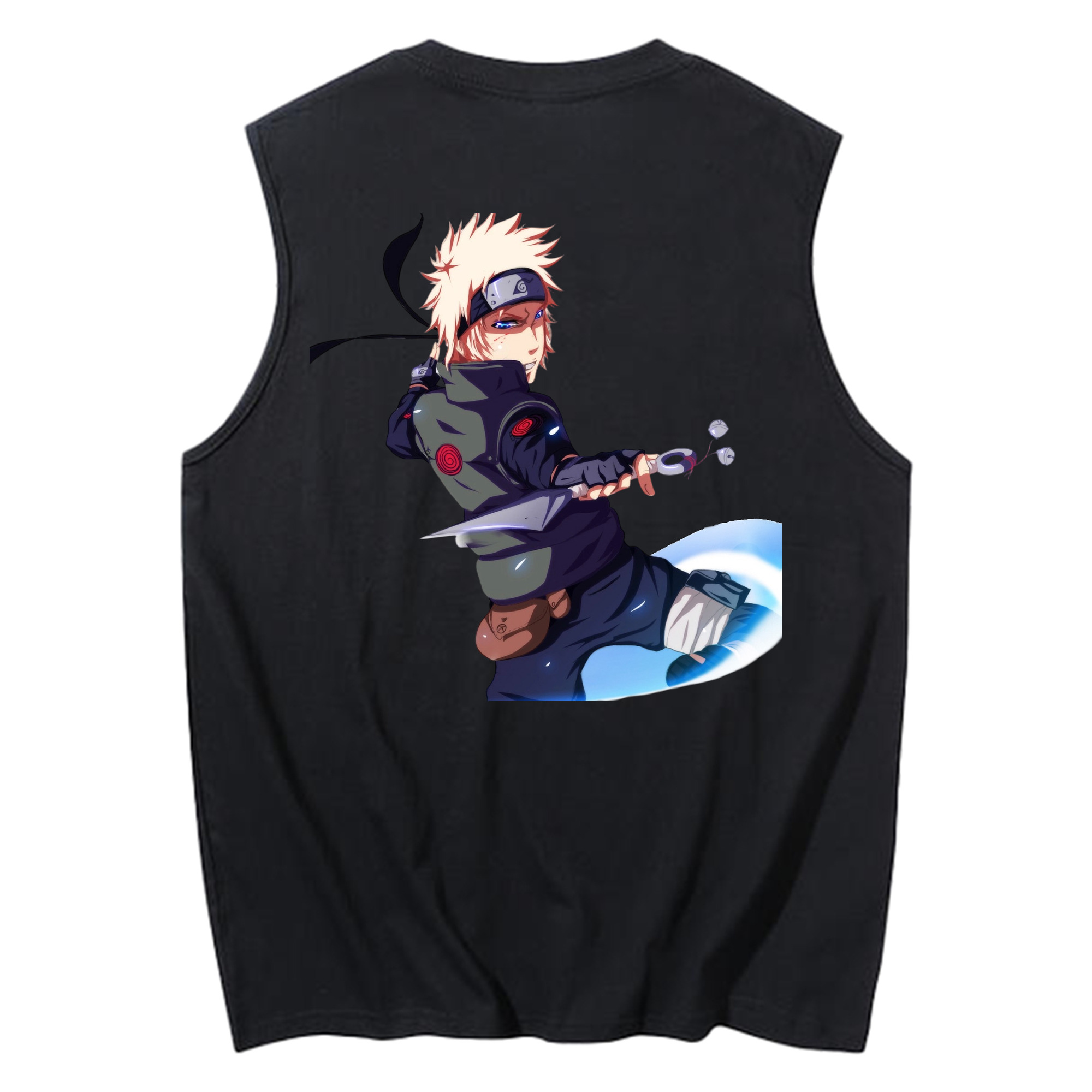 （画像用） NARUTO -ナルト- 波風 ミナト Namikaze Minato コットン100％タンクトップ（背面プリント）