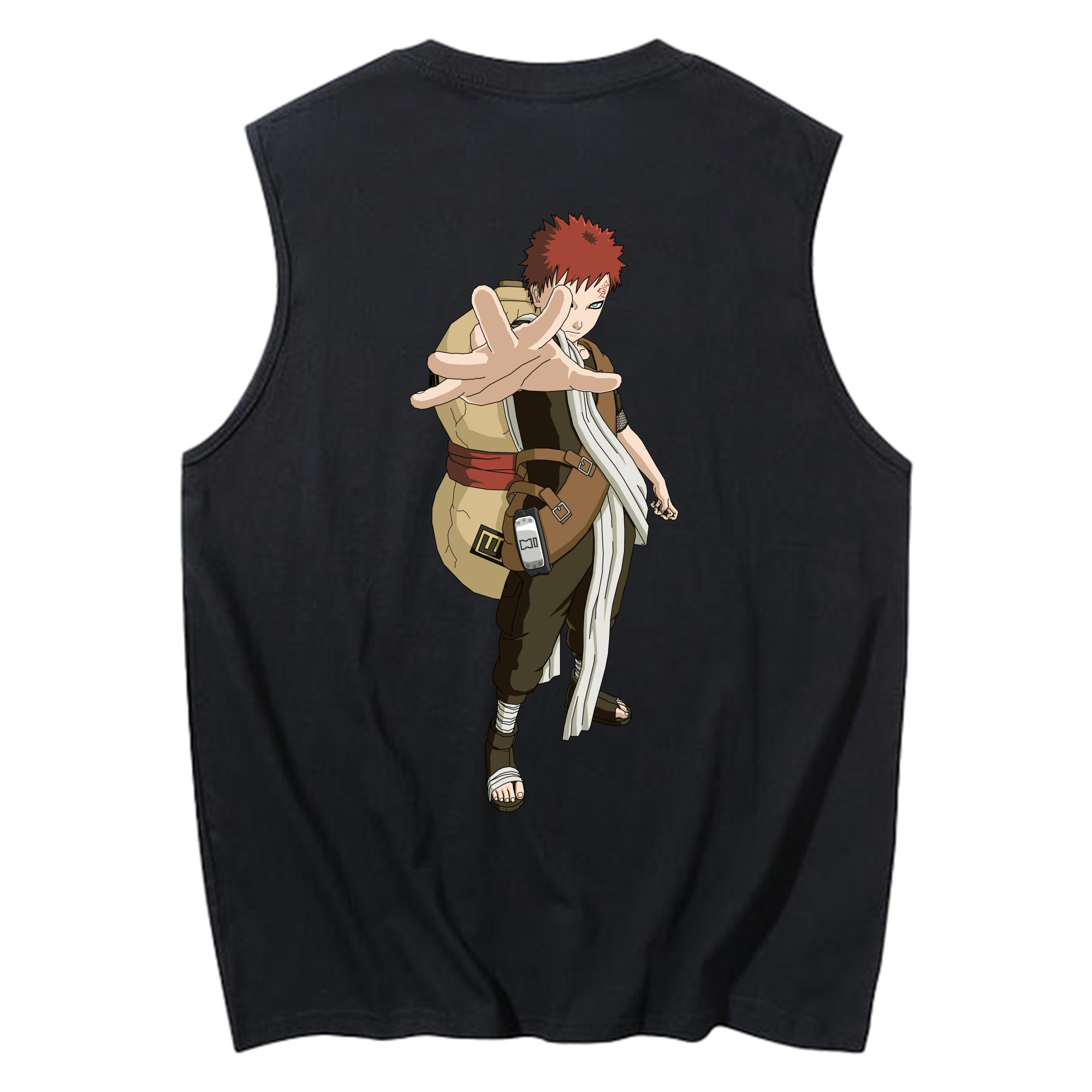 （画像用） NARUTO -ナルト- ガアラ Gaara コットン100％タンクトップ（背面プリント）