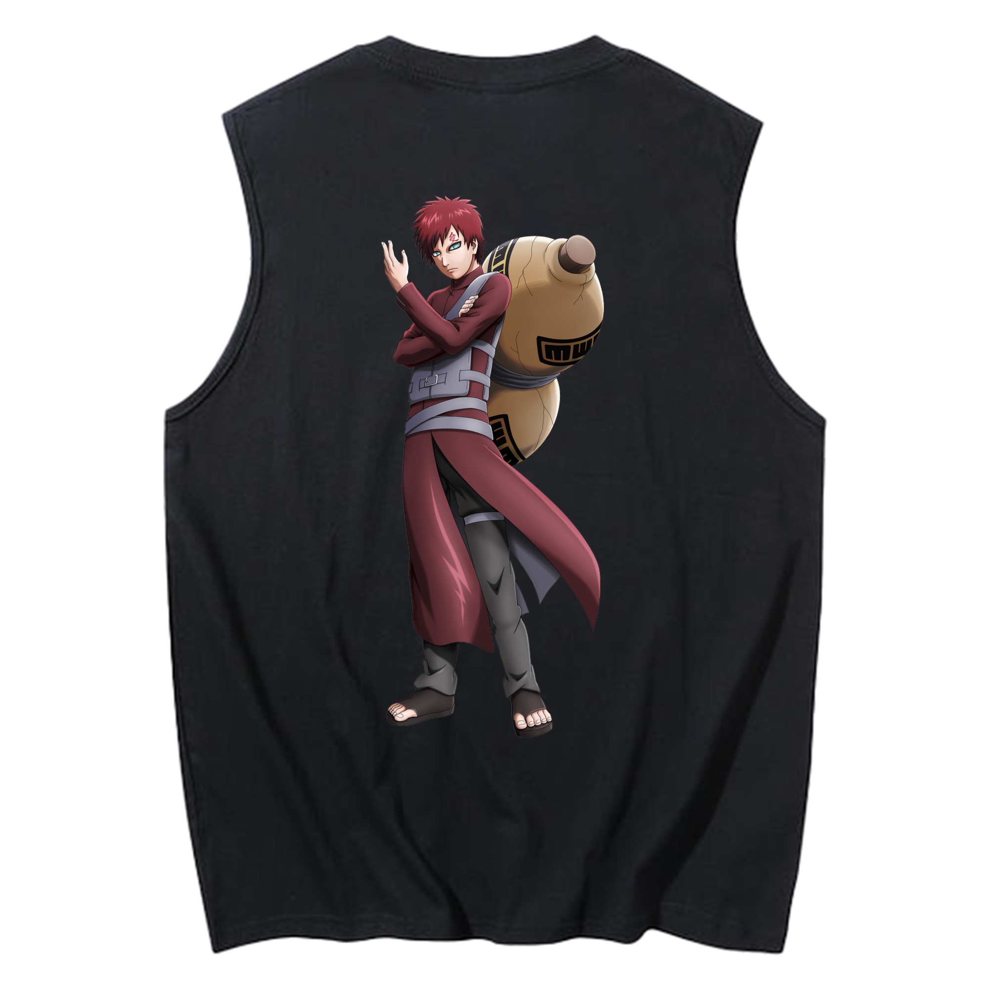 （画像用） NARUTO -ナルト- ガアラ Gaara コットン100％タンクトップ（背面プリント）