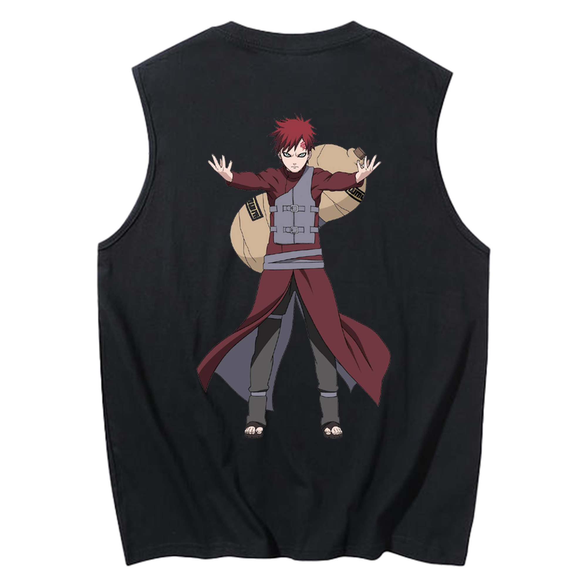 （画像用） NARUTO -ナルト- ガアラ Gaara コットン100％タンクトップ（背面プリント）