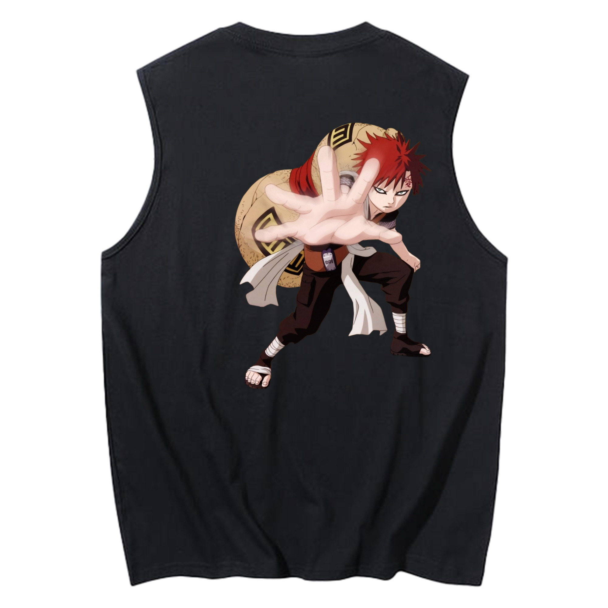 （画像用） NARUTO -ナルト- ガアラ Gaara コットン100％タンクトップ（背面プリント）