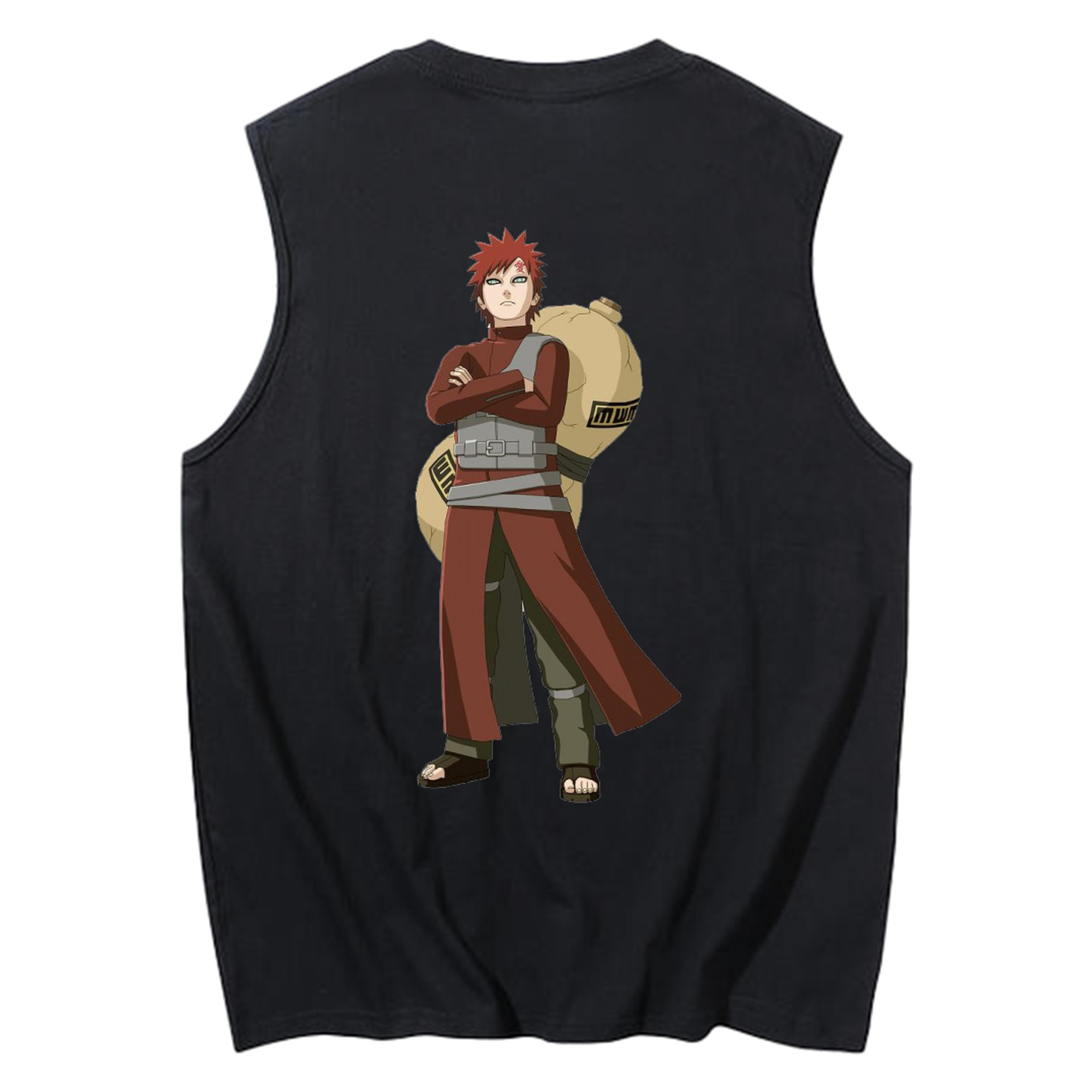（画像用） NARUTO -ナルト- ガアラ Gaara コットン100％タンクトップ（背面プリント）