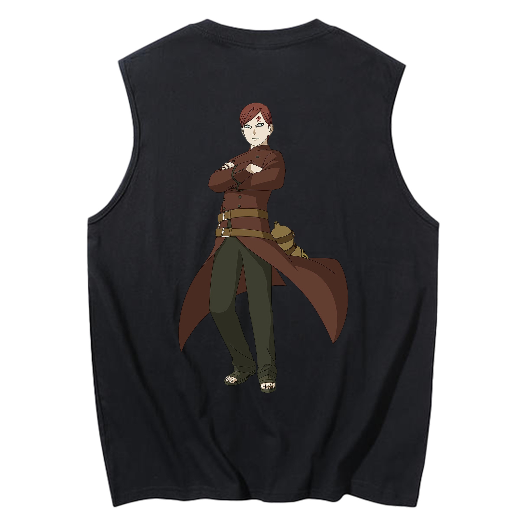 （画像用） NARUTO -ナルト- ガアラ Gaara コットン100％タンクトップ（背面プリント）