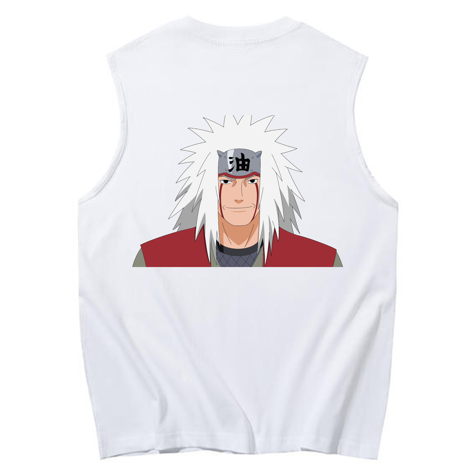（画像用） NARUTO -ナルト- 自来也（じらいや） Jiraiya コットン100％タンクトップ（背面プリント）