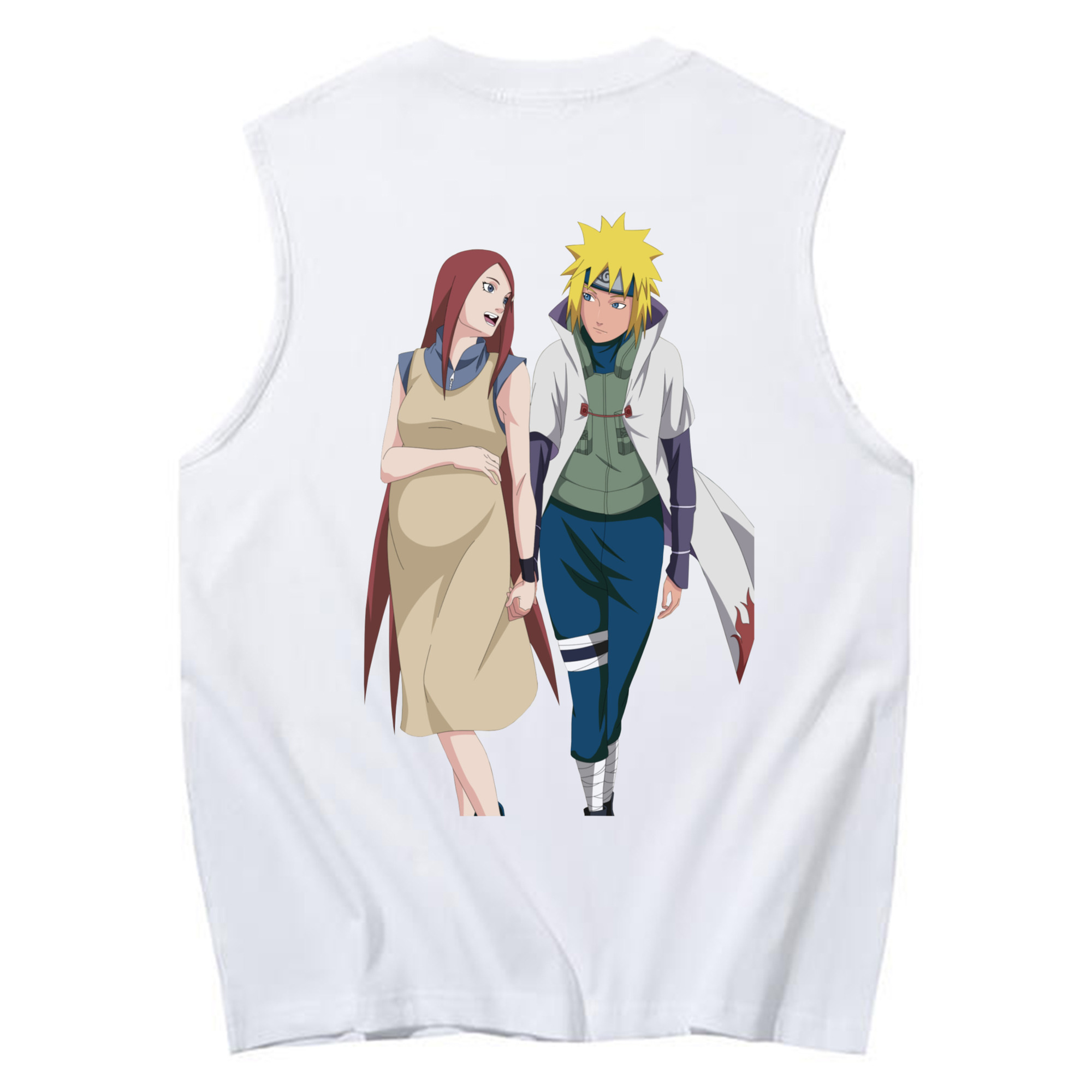 （画像用） NARUTO -ナルト- 波風 ミナト Namikaze Minato コットン100％タンクトップ（背面プリント）