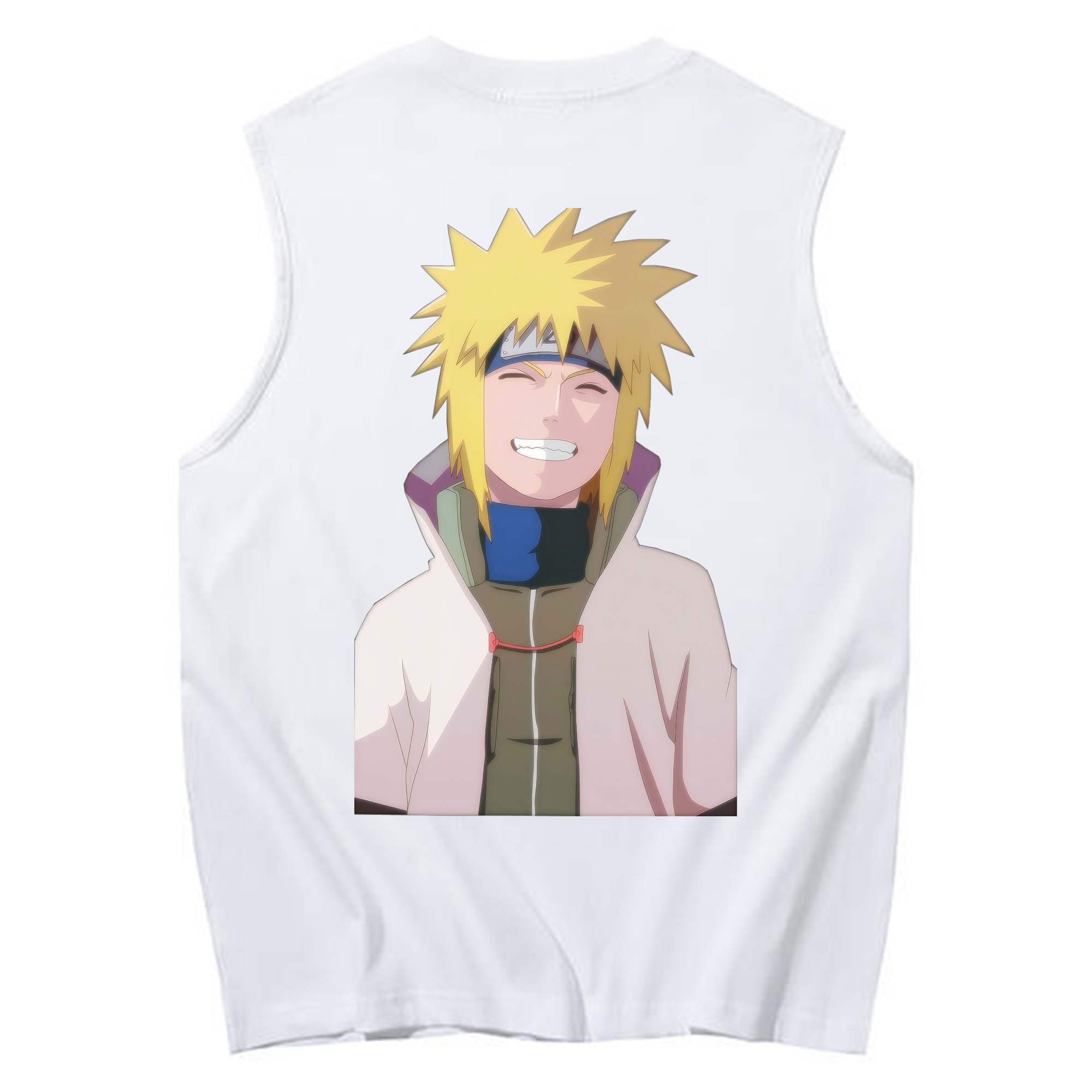 （画像用） NARUTO -ナルト- 波風 ミナト Namikaze Minato コットン100％タンクトップ（背面プリント）