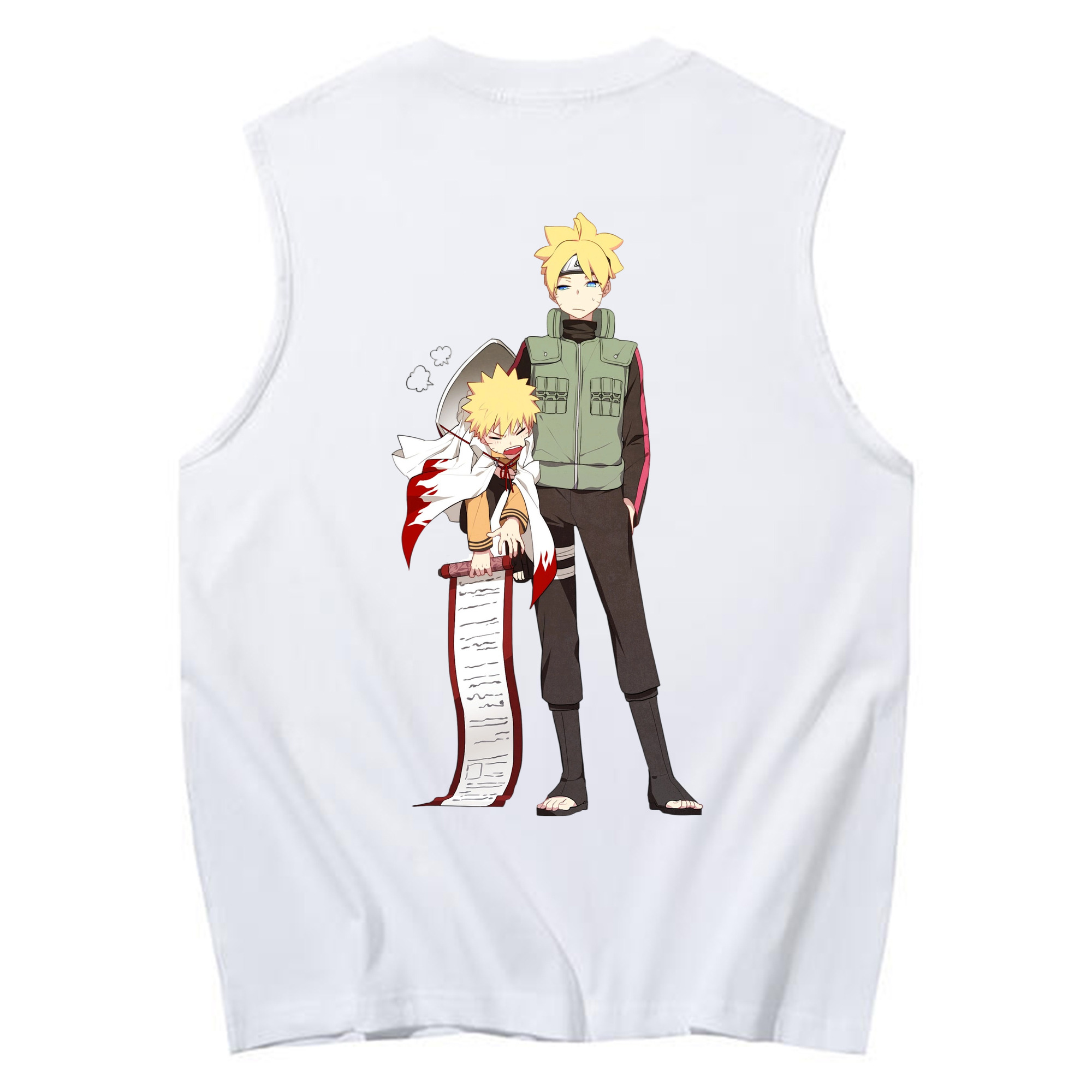 （画像用） NARUTO -ナルト- 波風 ミナト Namikaze Minato コットン100％タンクトップ（背面プリント）