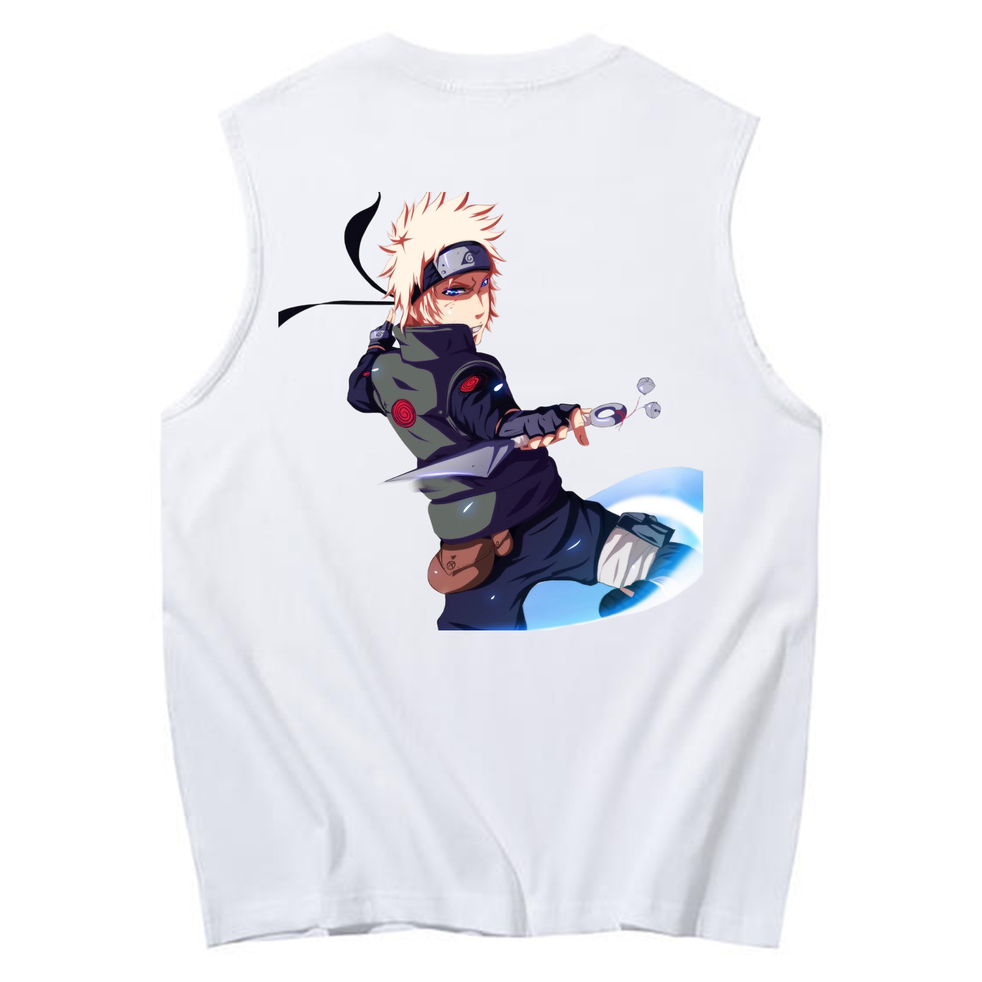 （画像用） NARUTO -ナルト- 波風 ミナト Namikaze Minato コットン100％タンクトップ（背面プリント）