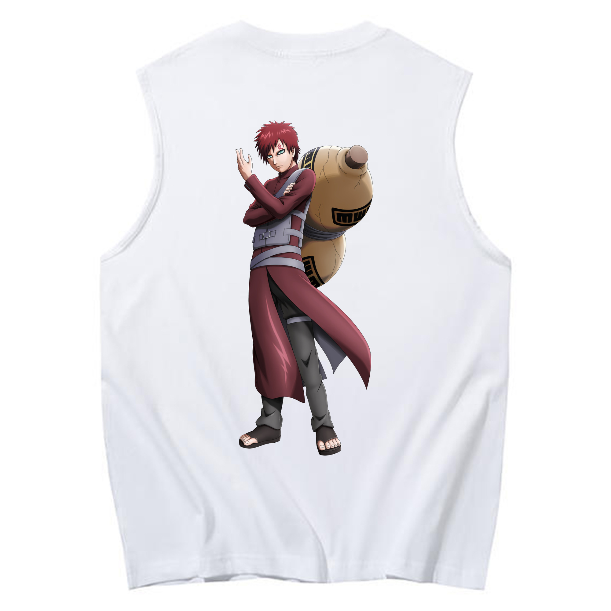 （画像用） NARUTO -ナルト- ガアラ Gaara コットン100％タンクトップ（背面プリント）