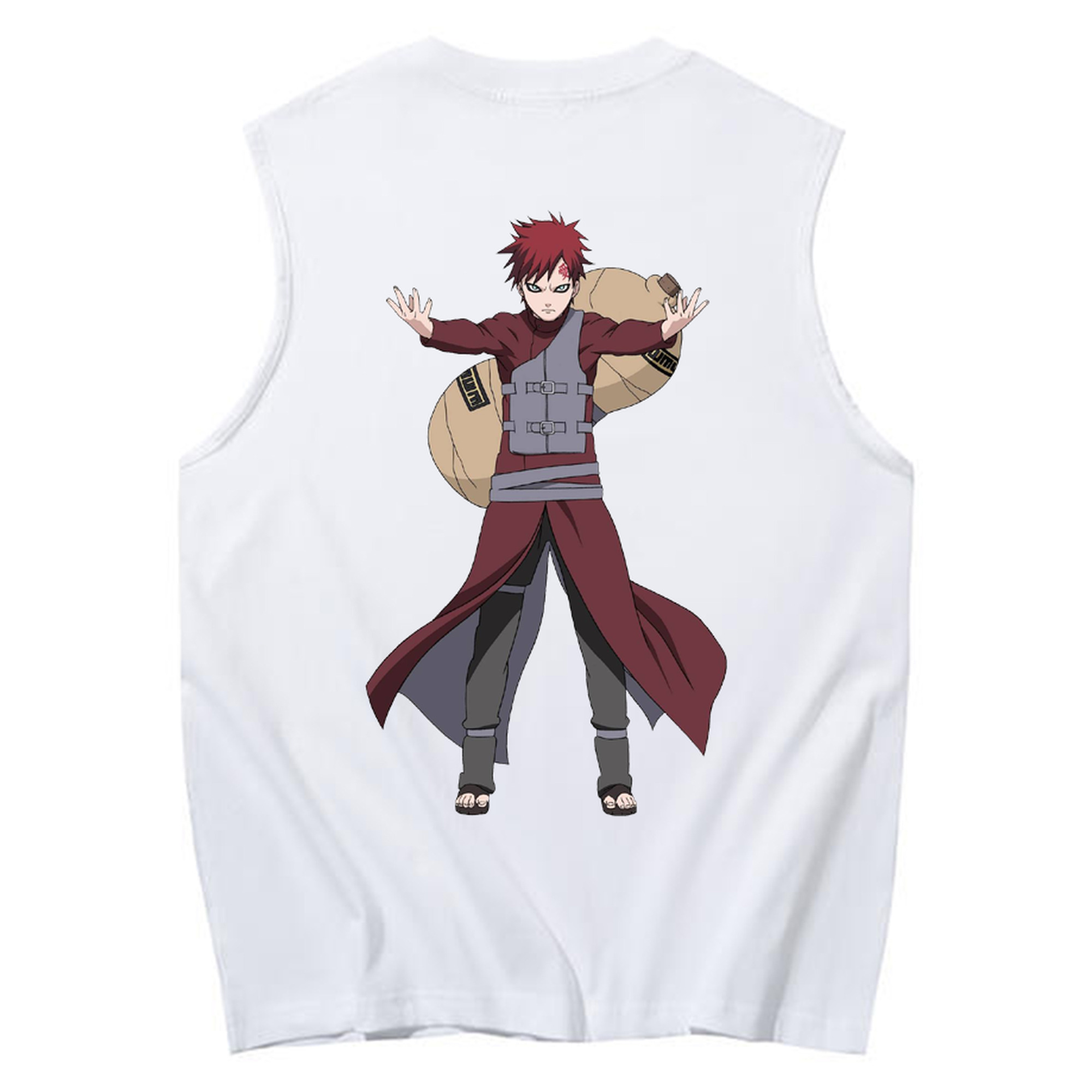 （画像用） NARUTO -ナルト- ガアラ Gaara コットン100％タンクトップ（背面プリント）
