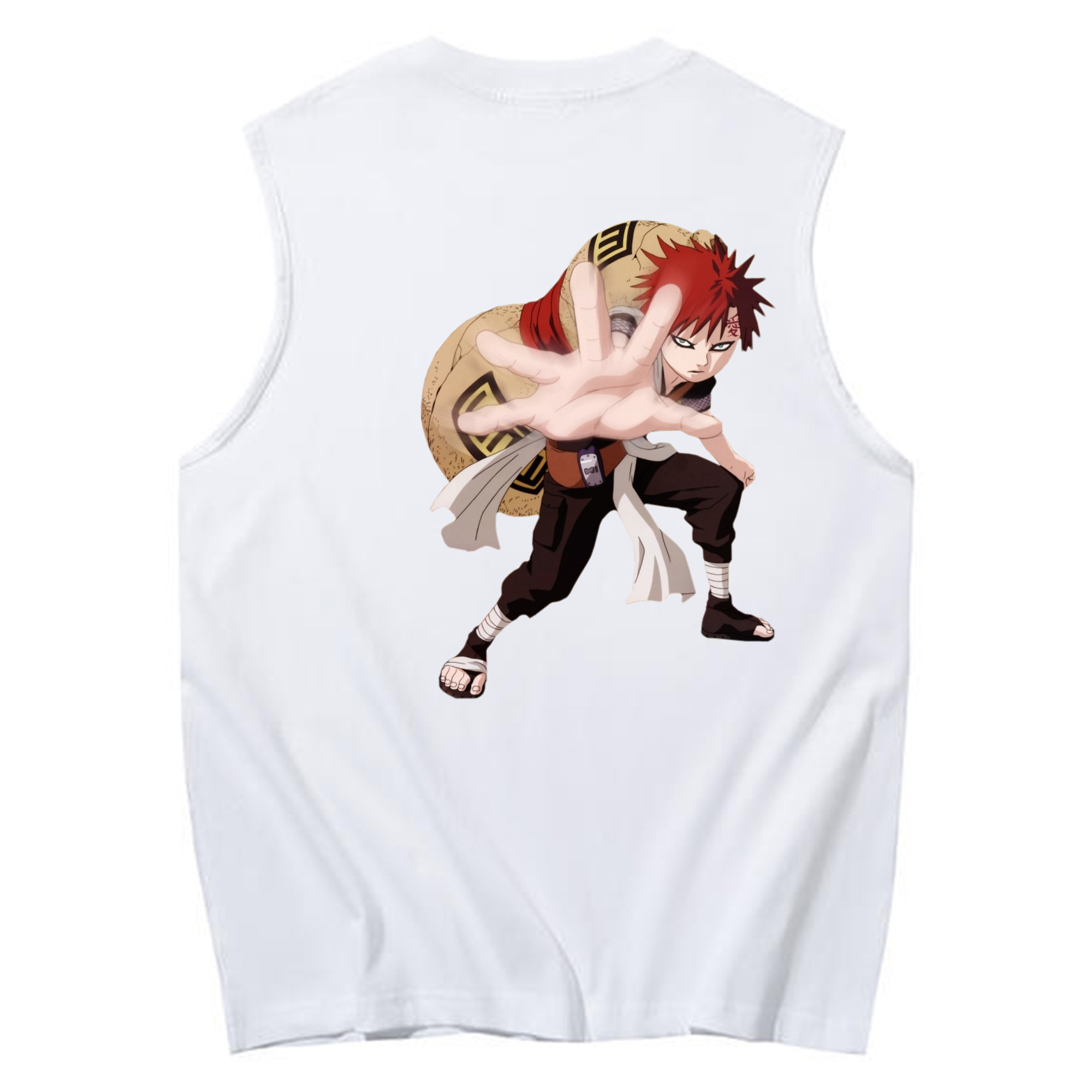 （画像用） NARUTO -ナルト- ガアラ Gaara コットン100％タンクトップ（背面プリント）