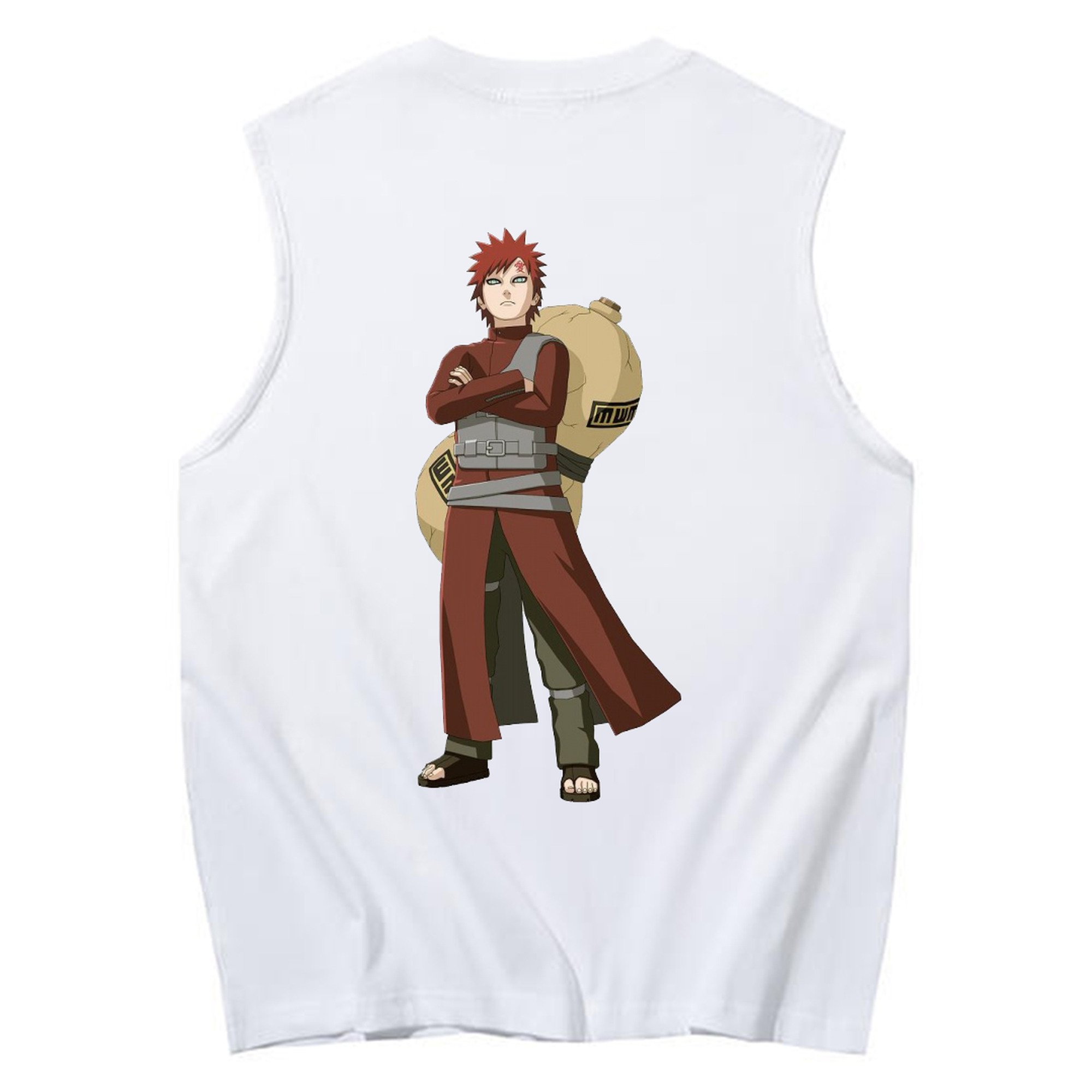 （画像用） NARUTO -ナルト- ガアラ Gaara コットン100％タンクトップ（背面プリント）