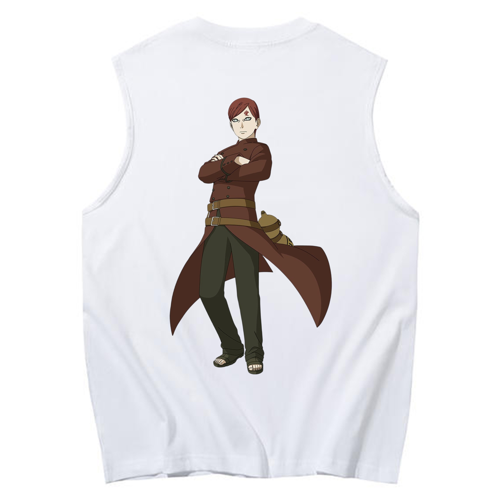 （画像用） NARUTO -ナルト- ガアラ Gaara コットン100％タンクトップ（背面プリント）