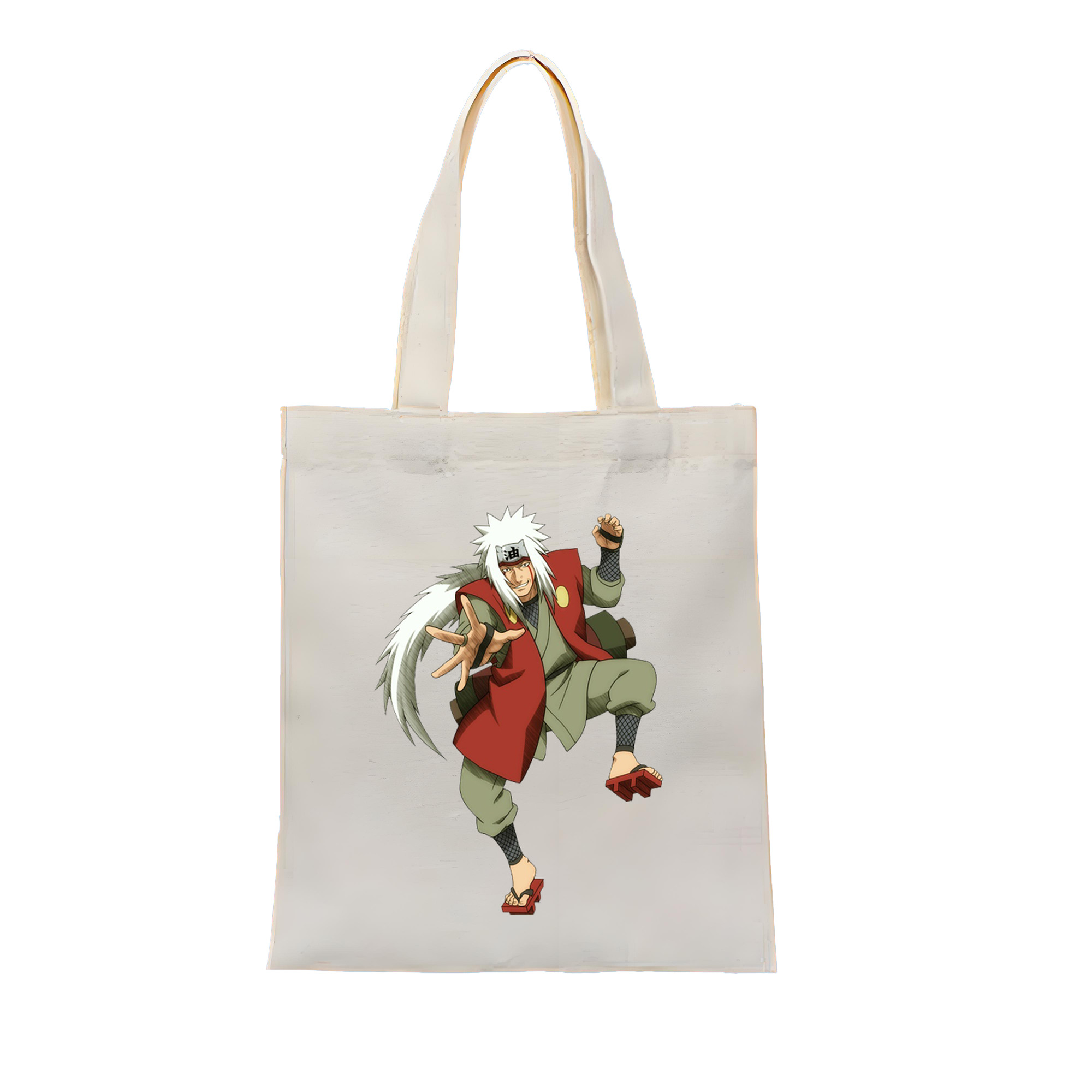（画像用） NARUTO -ナルト- 自来也（じらいや） Jiraiya 縦型キャンバス生地手提げバッグ　トートバッグ