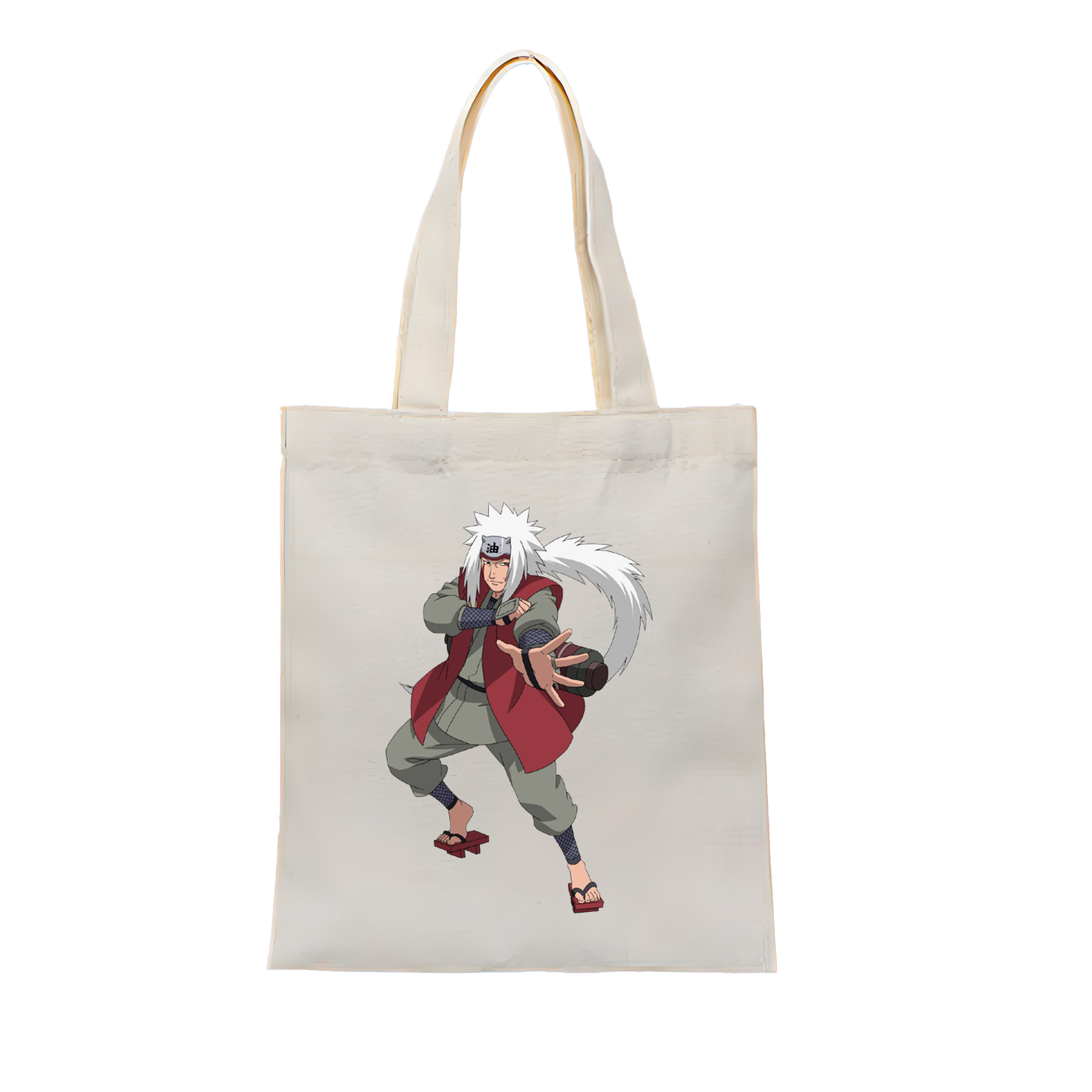 （画像用） NARUTO -ナルト- 自来也（じらいや） Jiraiya 縦型キャンバス生地手提げバッグ　トートバッグ