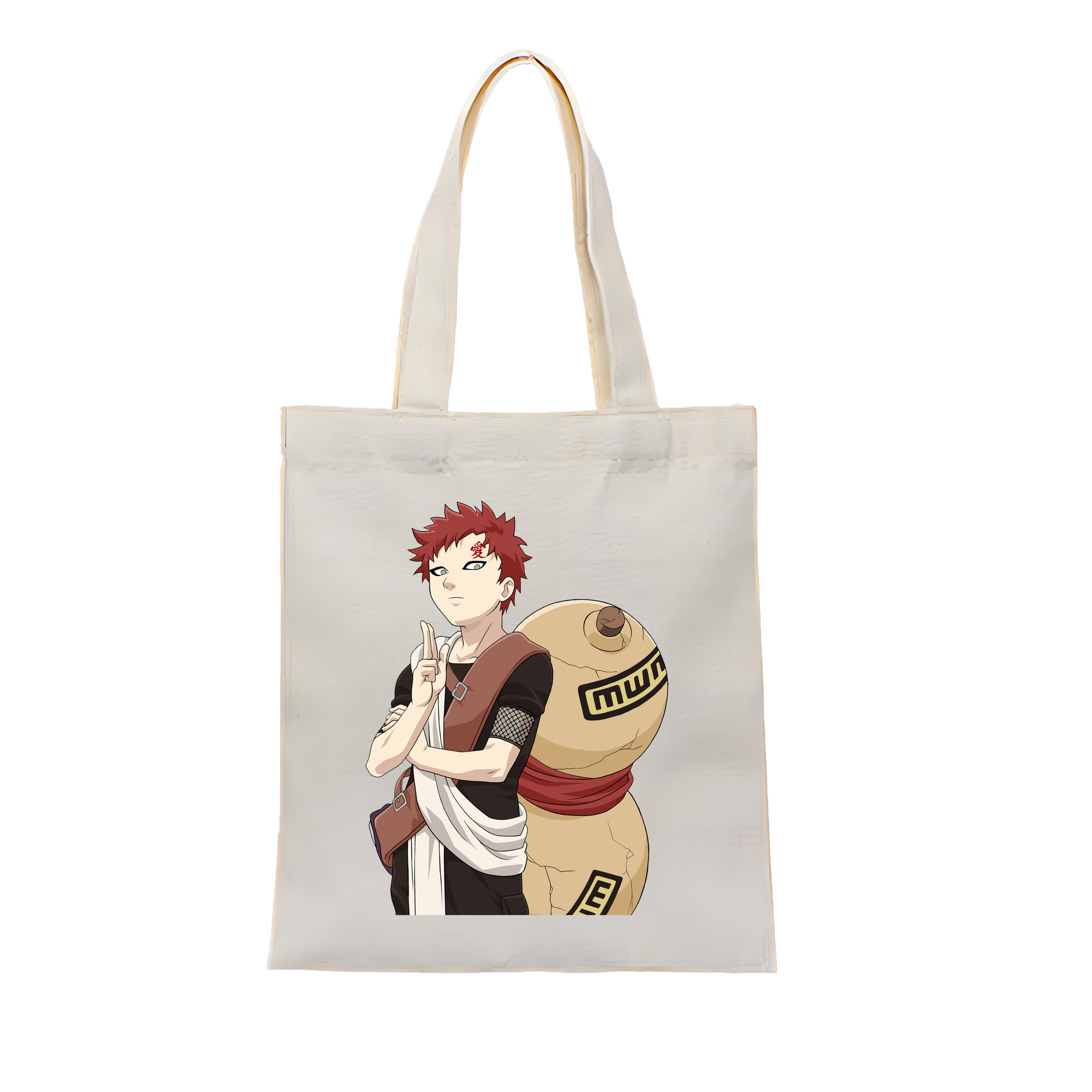 （画像用） NARUTO -ナルト- ガアラ Gaara 縦型キャンバス生地手提げバッグ　トートバッグ