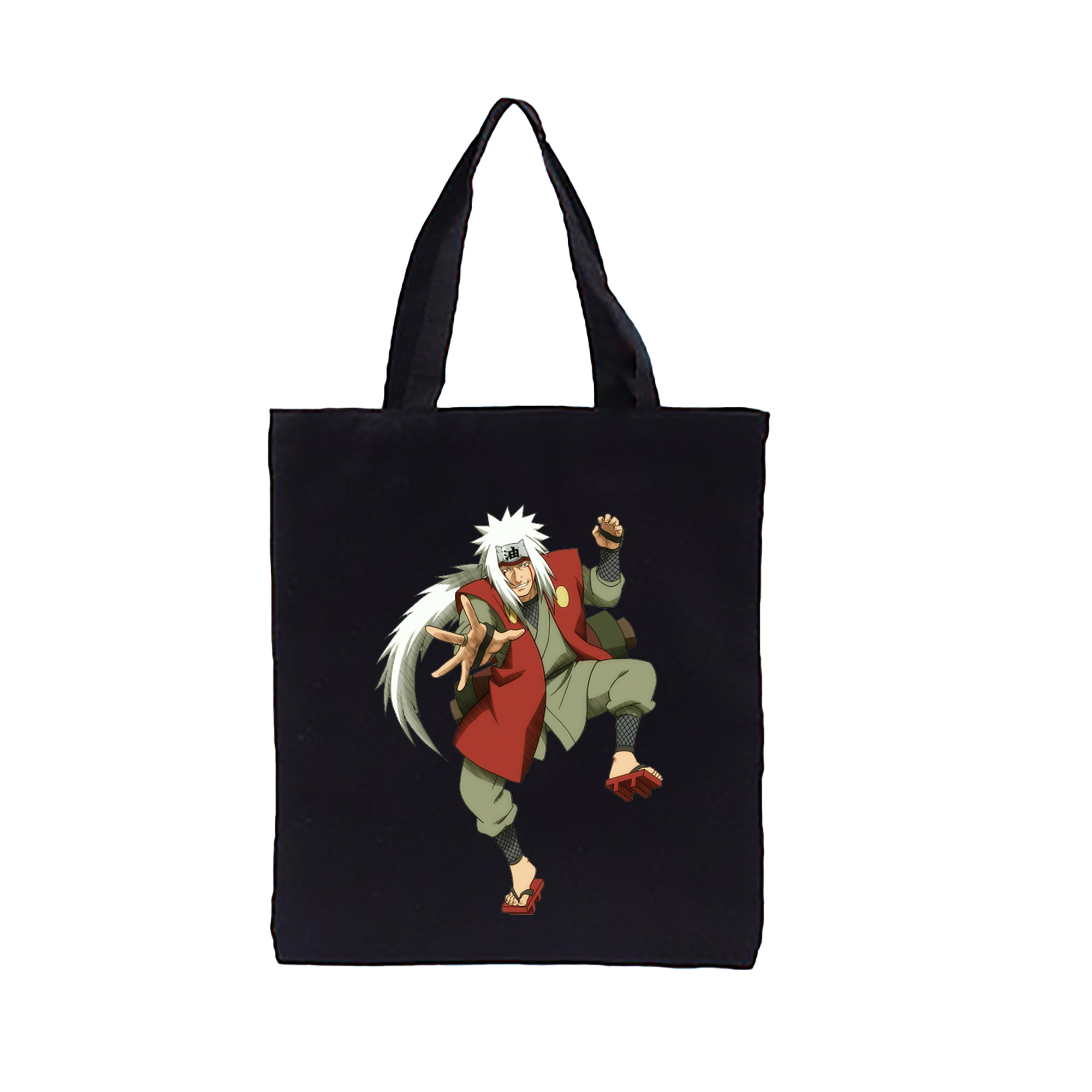 （画像用） NARUTO -ナルト- 自来也（じらいや） Jiraiya 縦型キャンバス生地手提げバッグ　トートバッグ