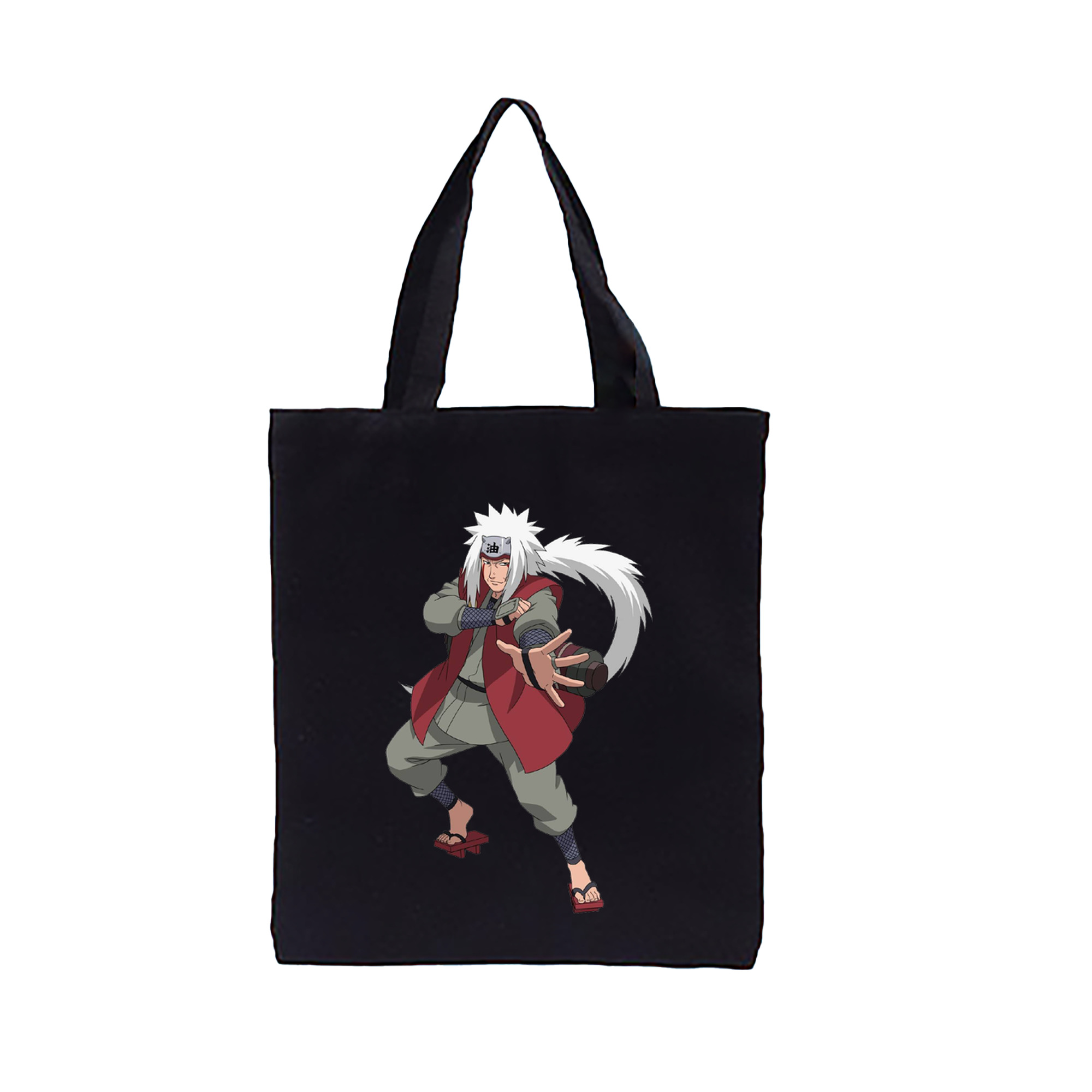 （画像用） NARUTO -ナルト- 自来也（じらいや） Jiraiya 縦型キャンバス生地手提げバッグ　トートバッグ