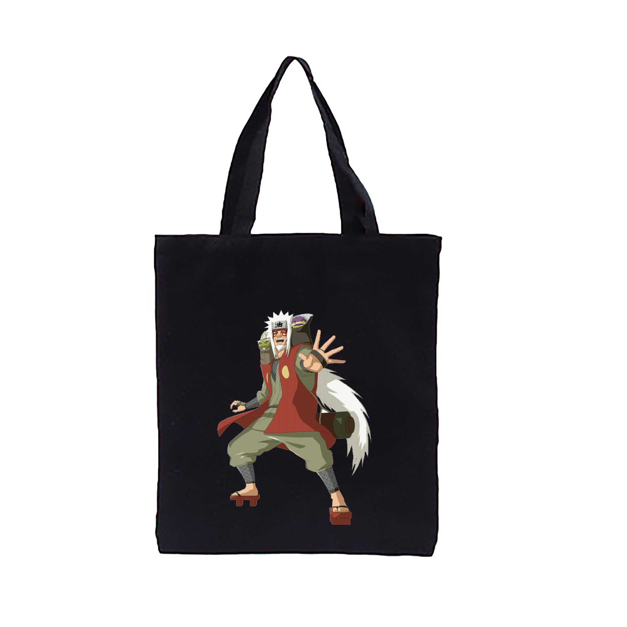 （画像用） NARUTO -ナルト- 自来也（じらいや） Jiraiya 縦型キャンバス生地手提げバッグ　トートバッグ