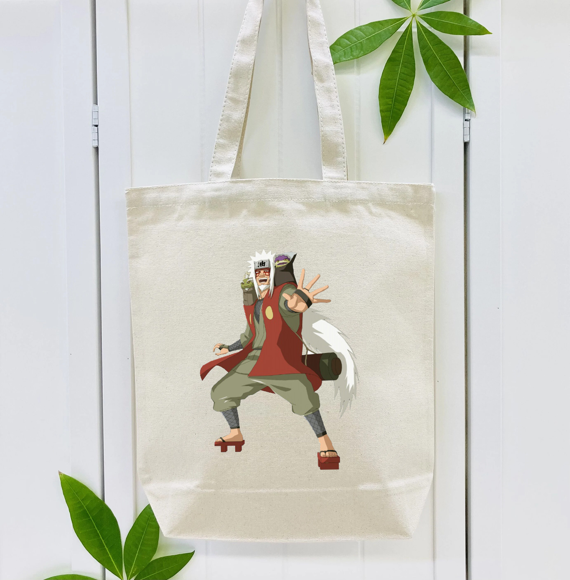 NARUTO -ナルト- 自来也（じらいや） Jiraiya 縦型キャンバス生地手提げバッグ　トートバッグ