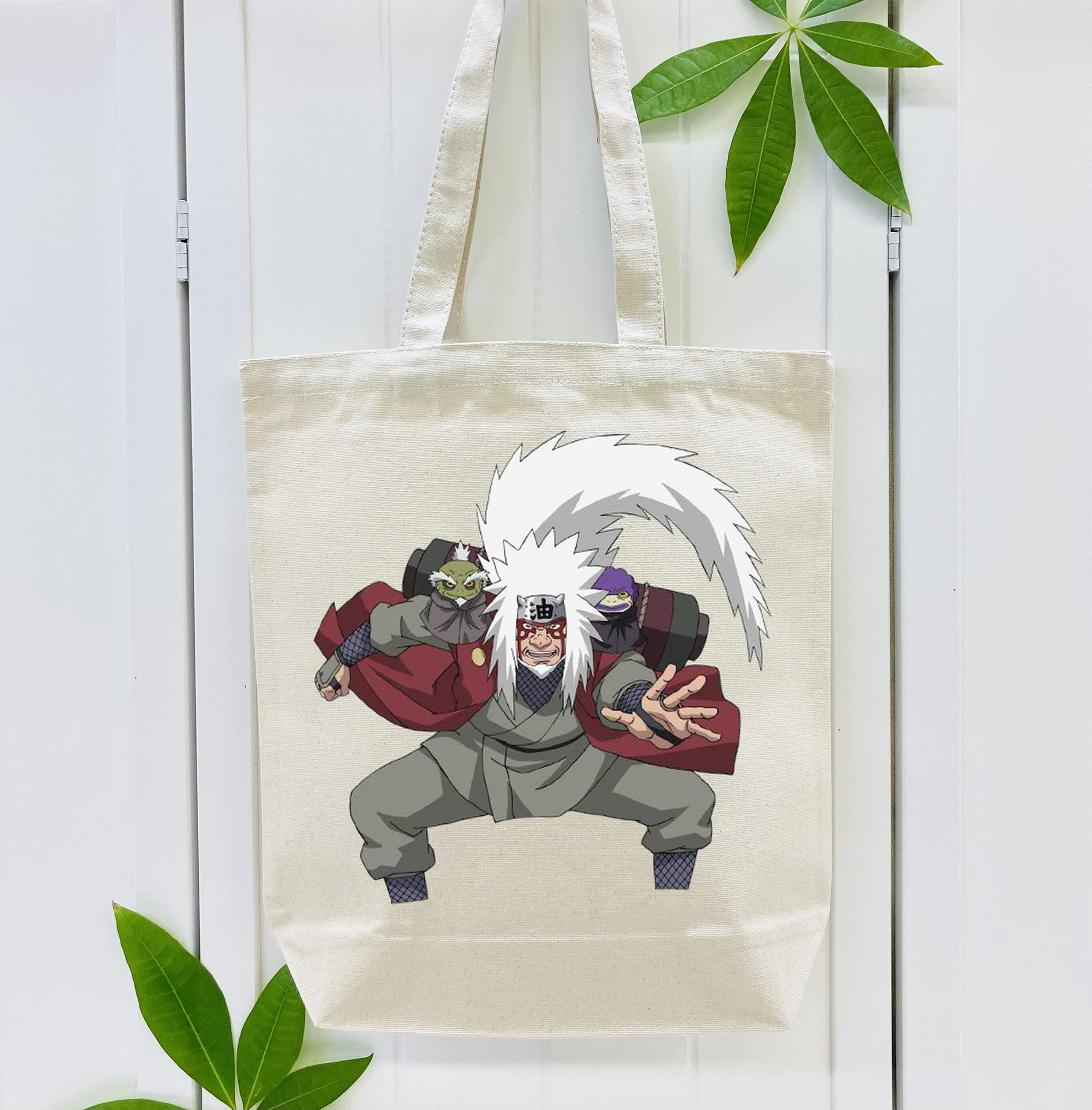NARUTO -ナルト- 自来也（じらいや） Jiraiya 縦型キャンバス生地手提げバッグ　トートバッグ
